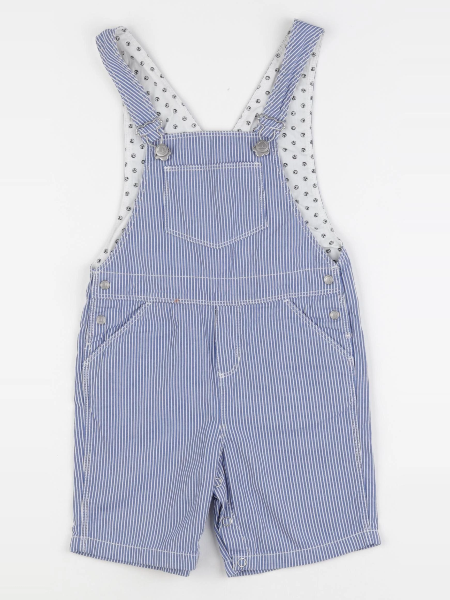 Petit Bateau - salopette blanc, bleu - 24 mois
