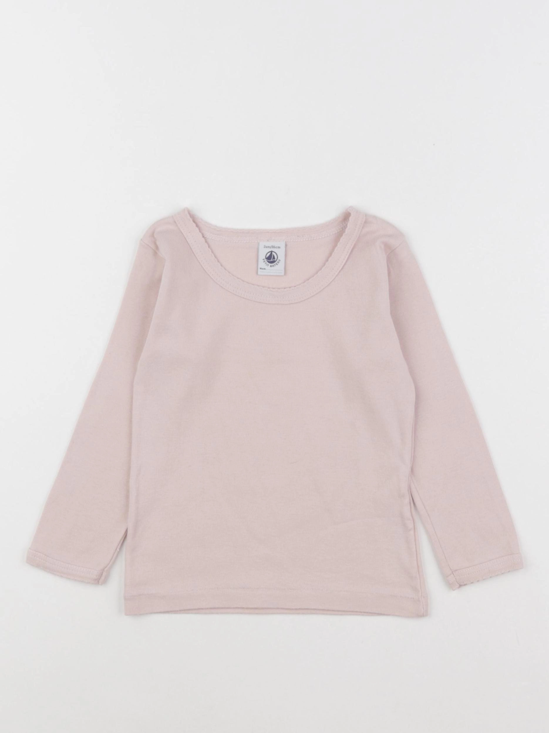 Petit Bateau - maillot de corps rose - 2 ans