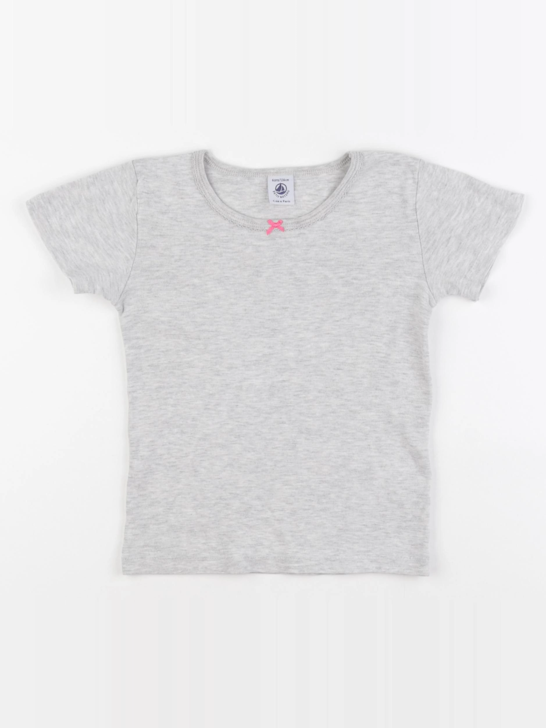 Petit Bateau - maillot de corps gris - 6 ans