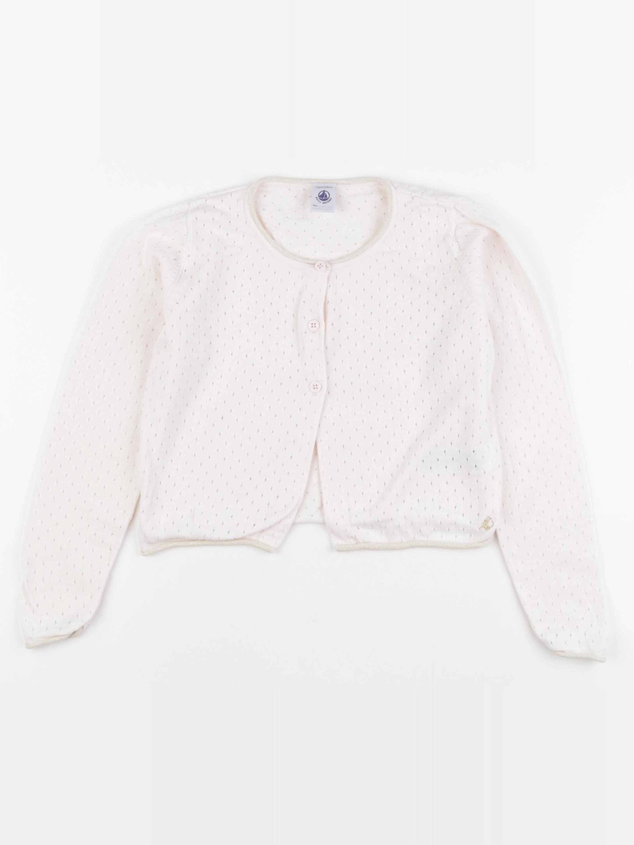 Petit Bateau - gilet rose - 8 ans