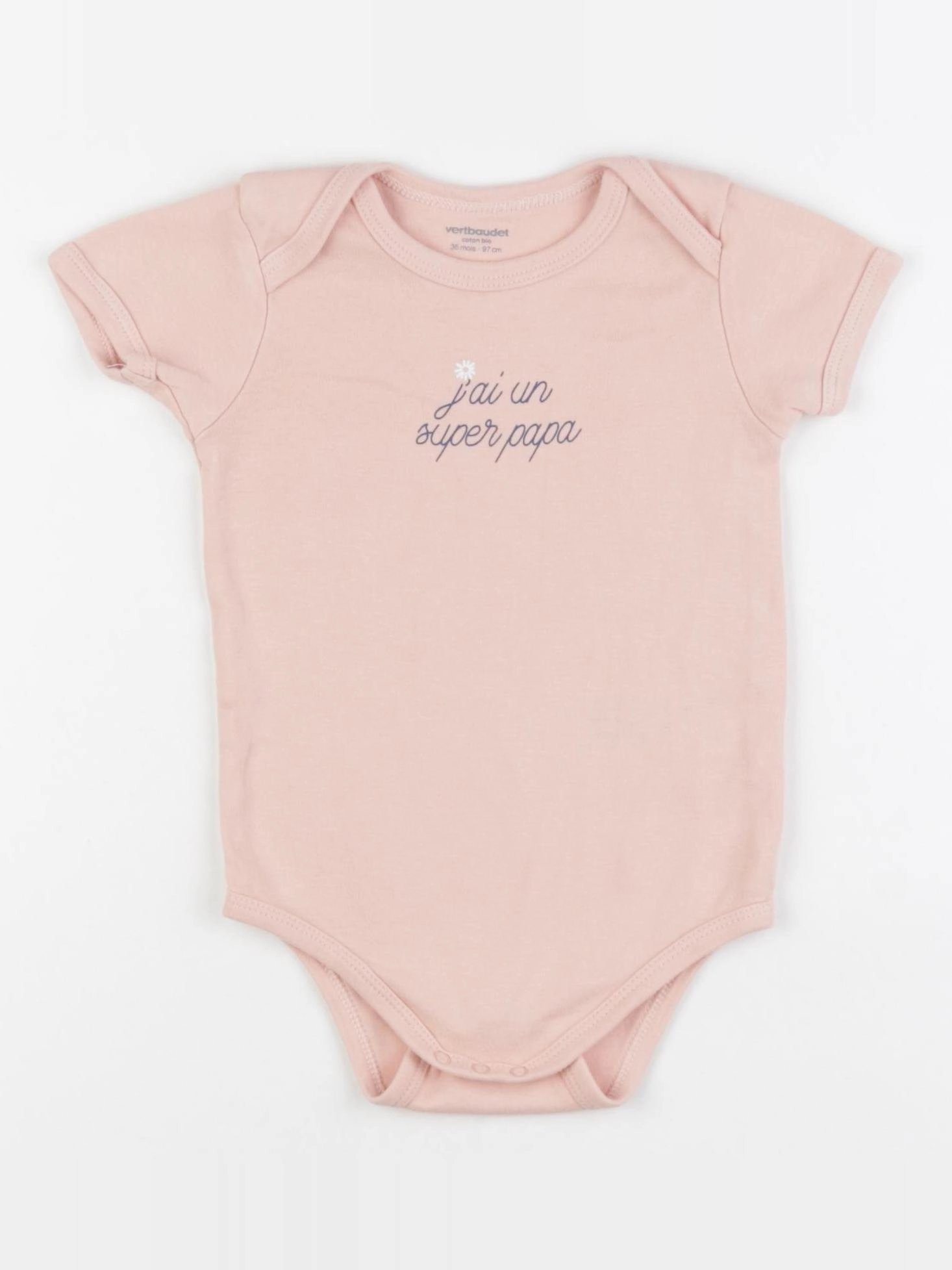 Vertbaudet - body rose - 36 mois