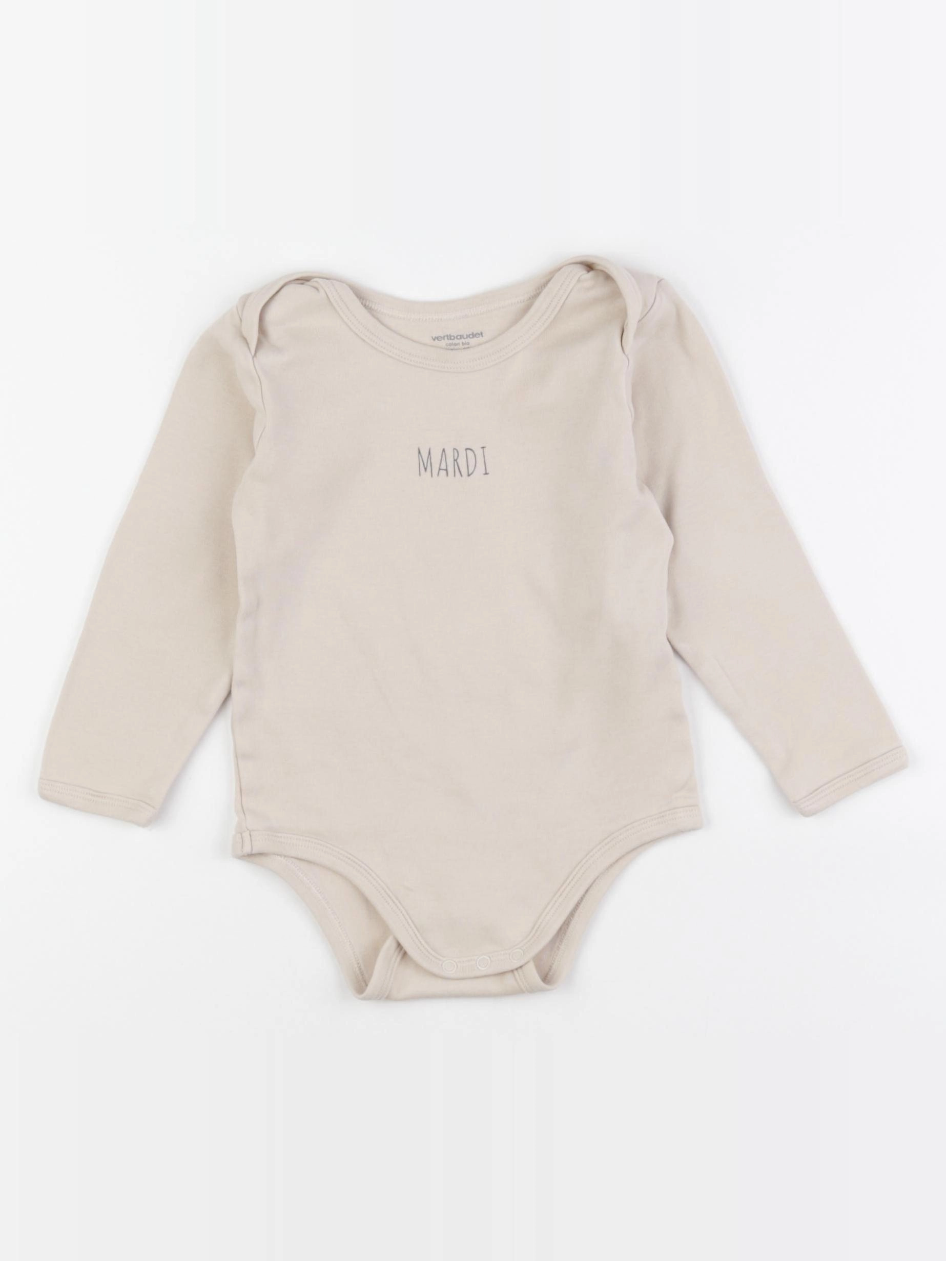 Vertbaudet - body beige - 36 mois