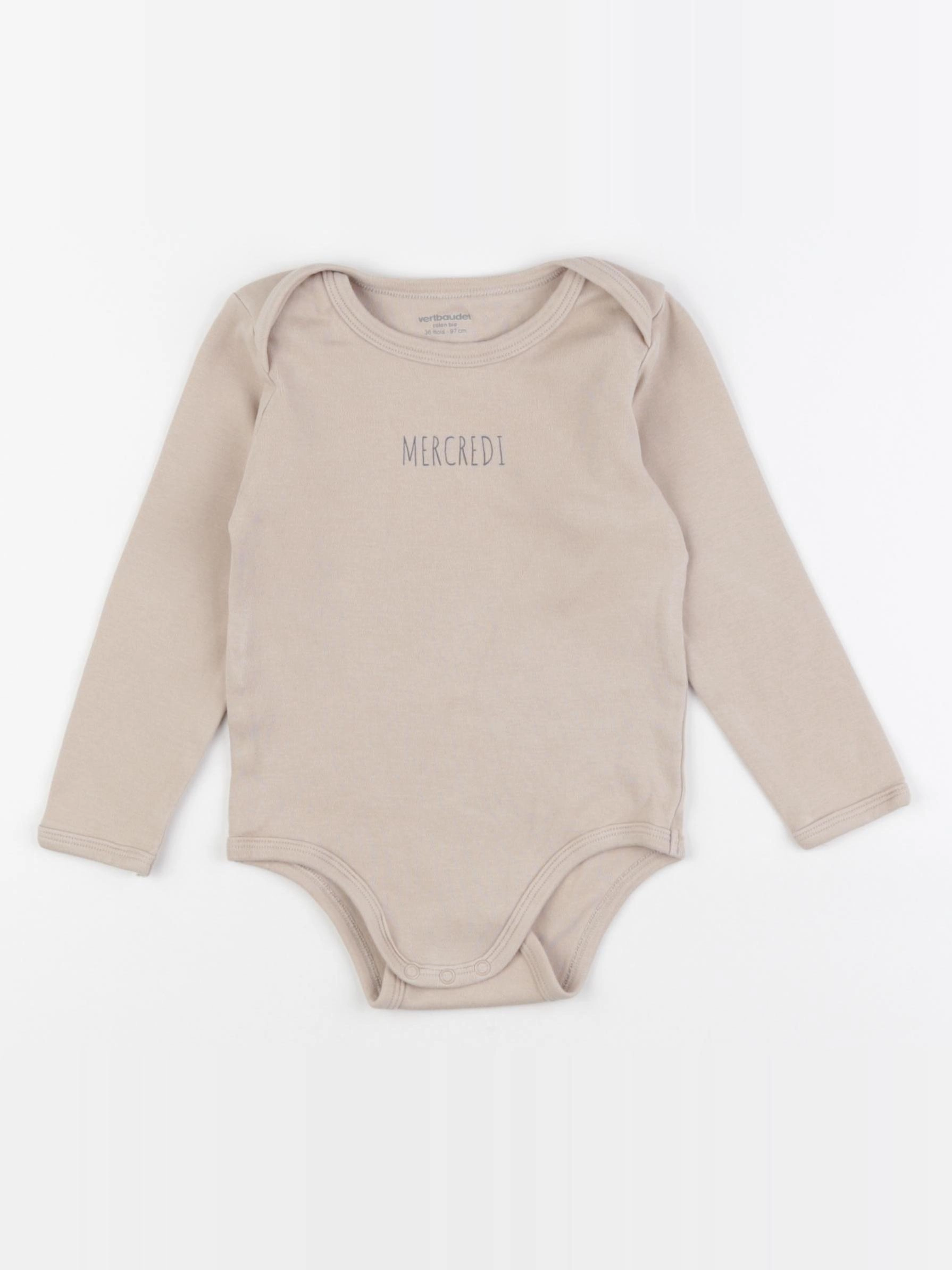 Vertbaudet - body beige - 36 mois