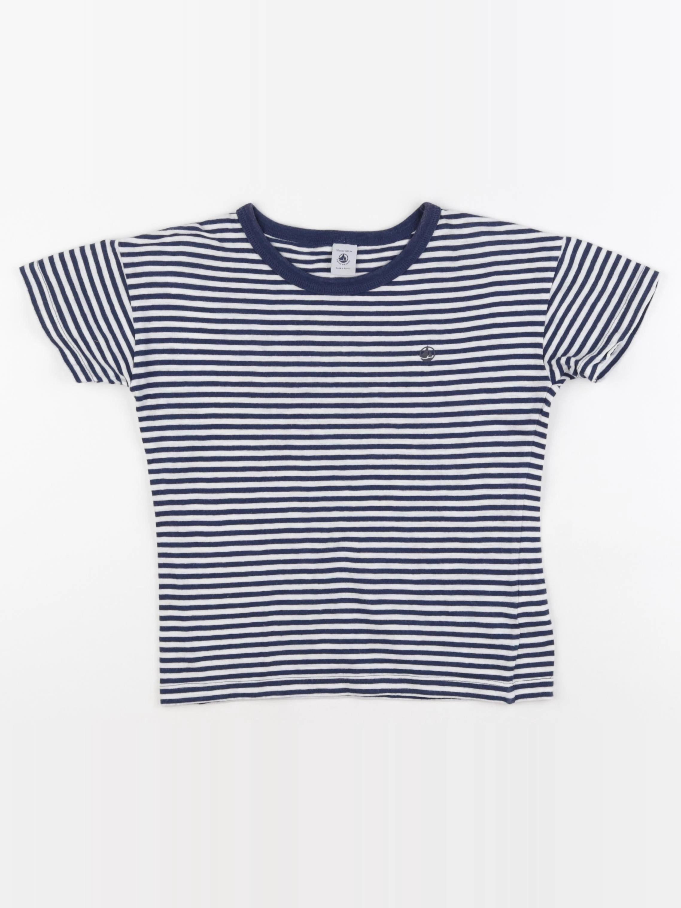 Petit Bateau - tee-shirt bleu - 10 ans