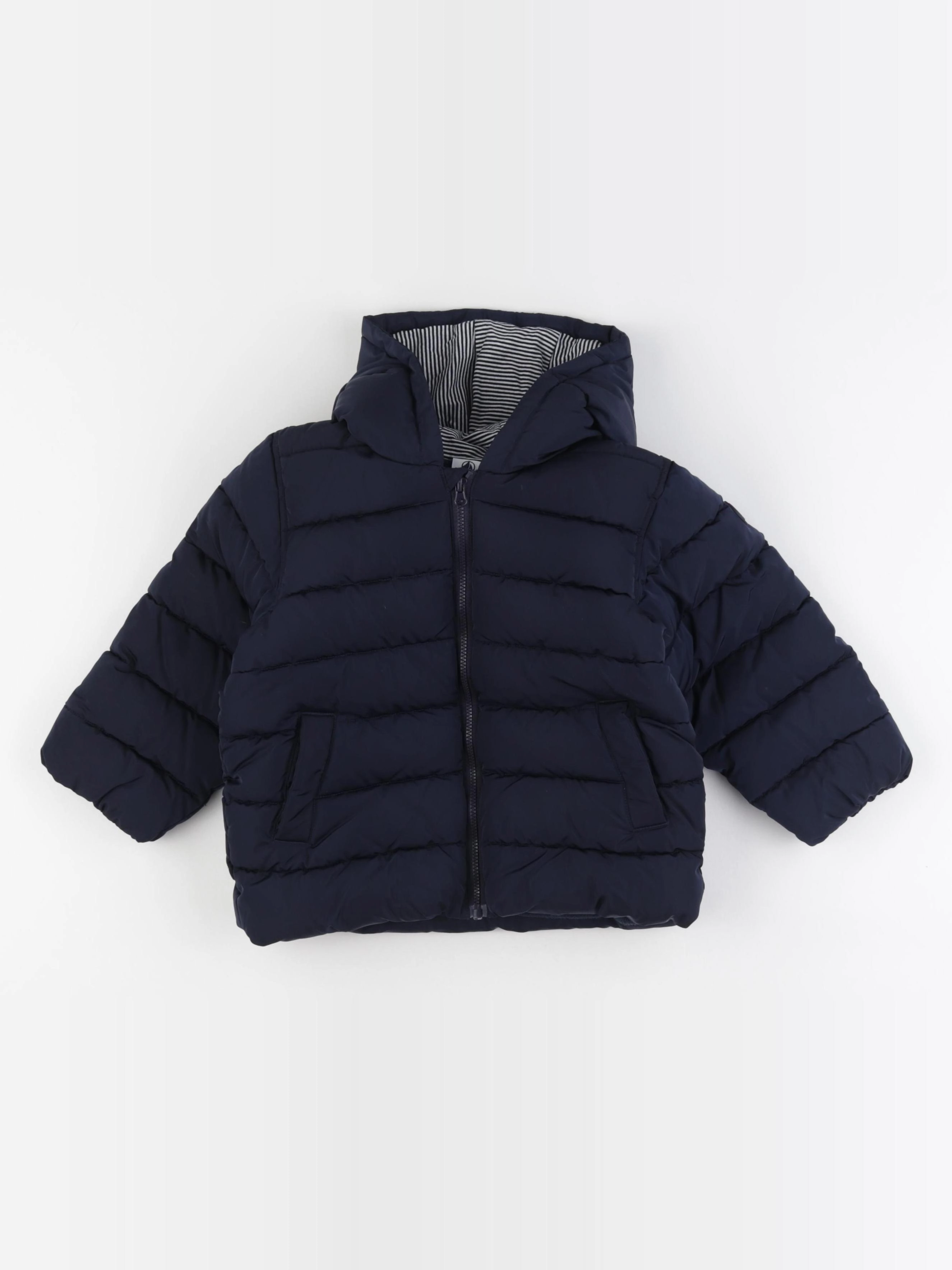 Petit Bateau - doudoune bleu - 36 mois
