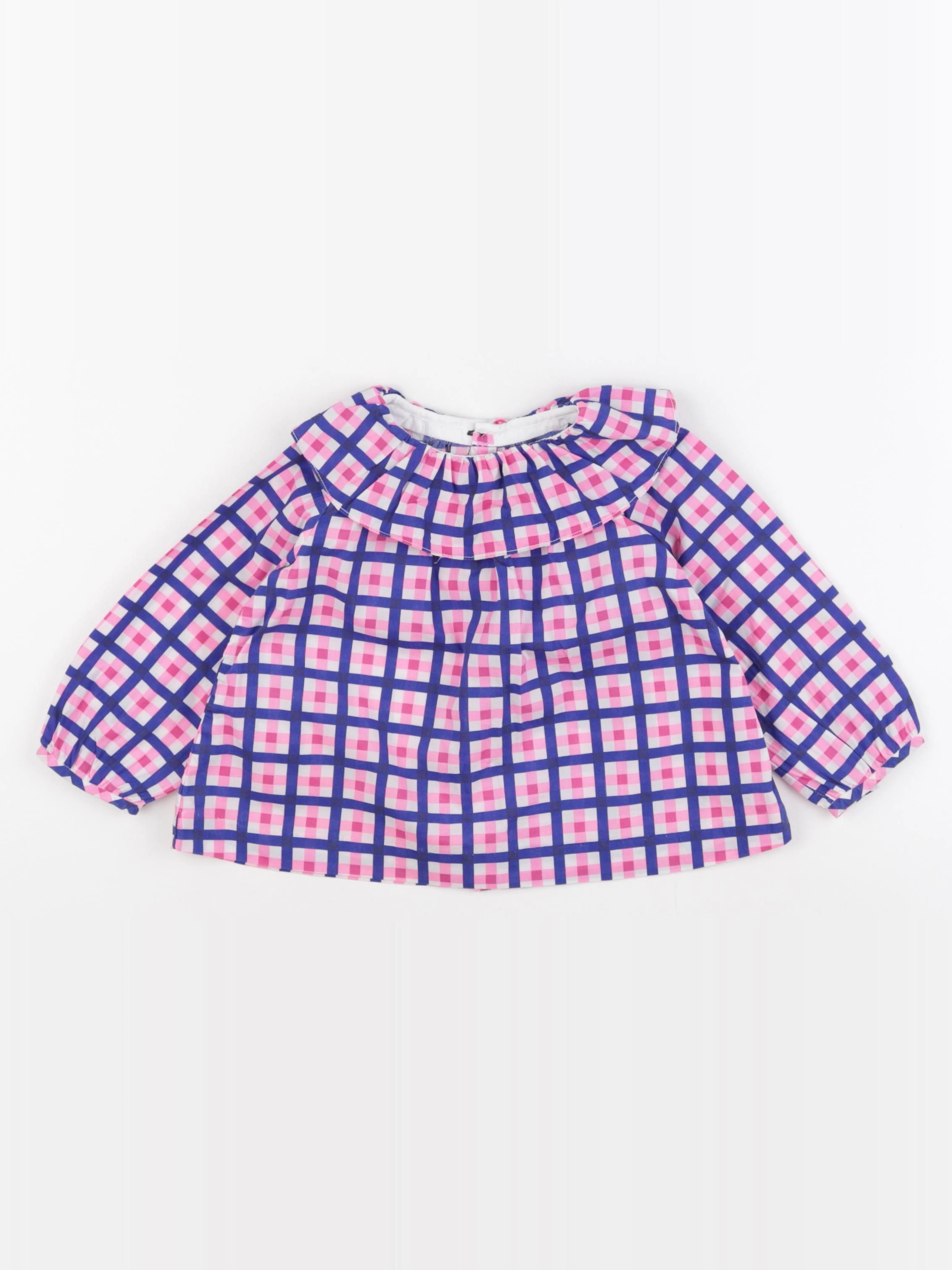 Jacadi - blouse rose, bleu - 24 mois
