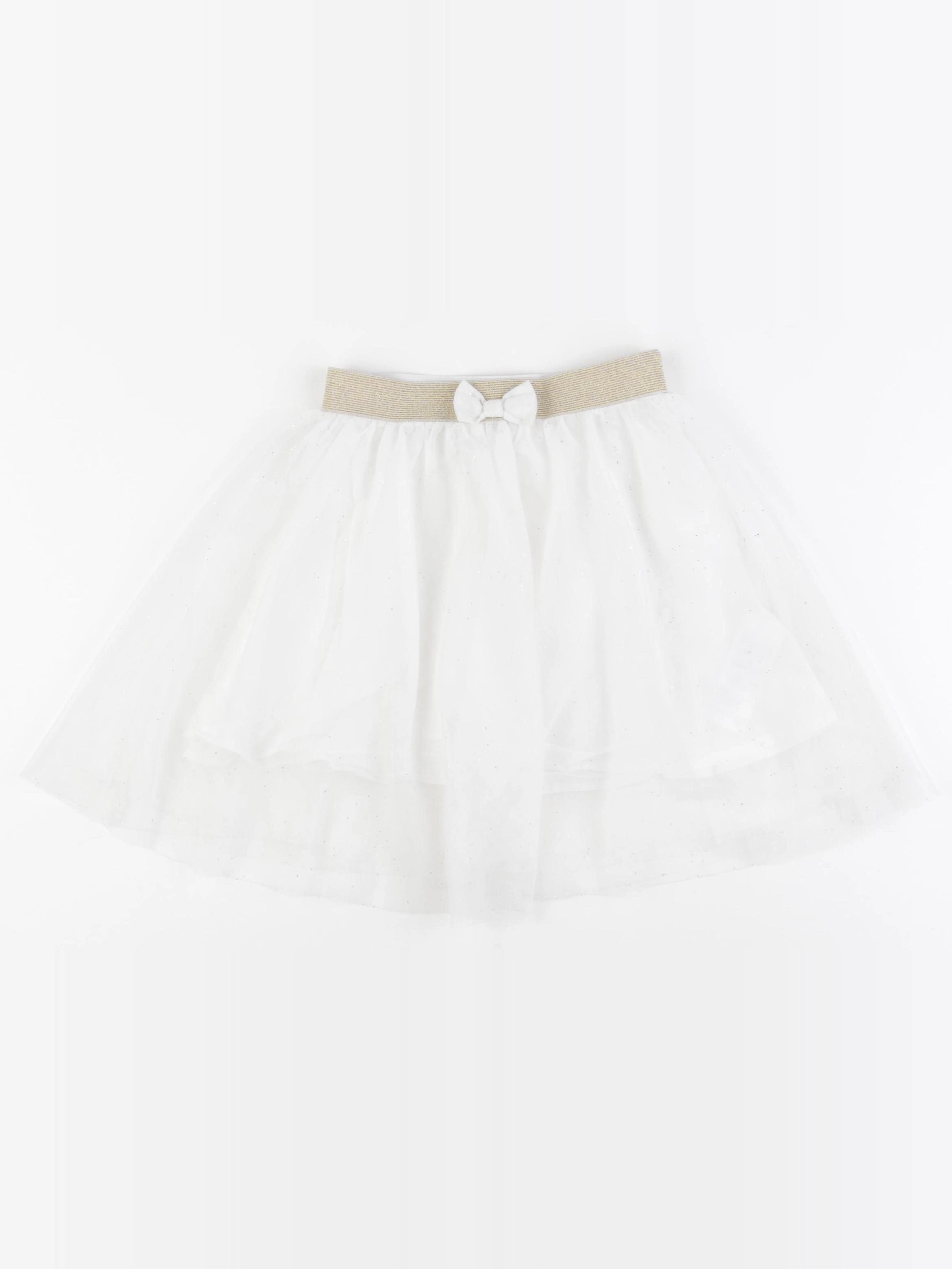 Vertbaudet - jupe blanc, or - 6 ans