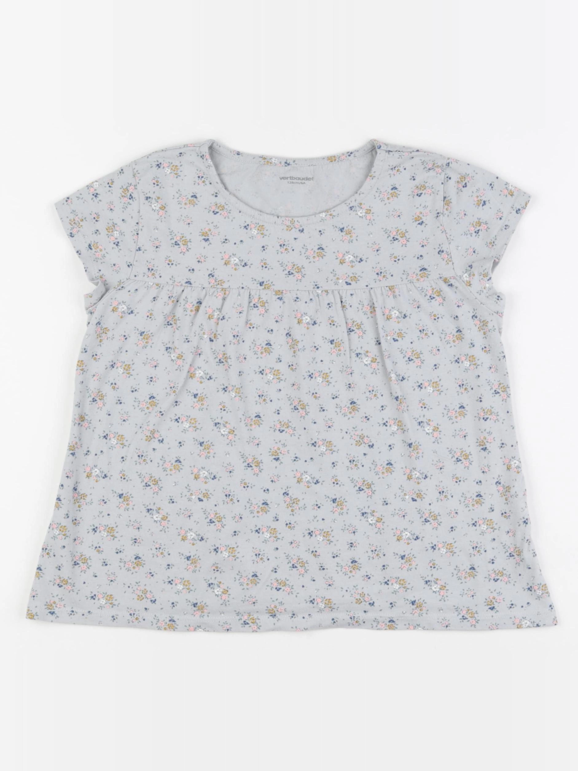 Vertbaudet - tee-shirt bleu - 8 ans