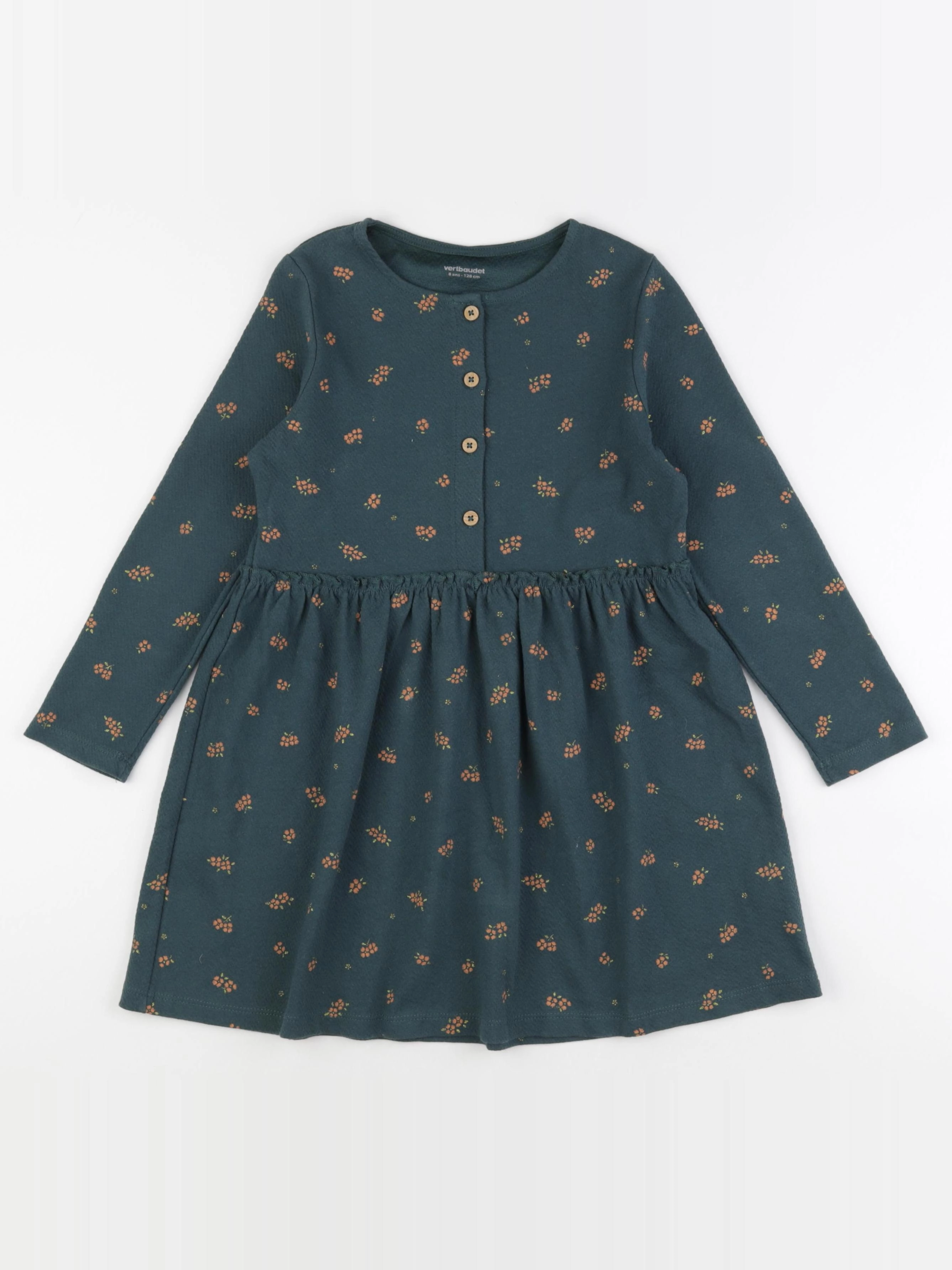 Vertbaudet - robe vert - 8 ans