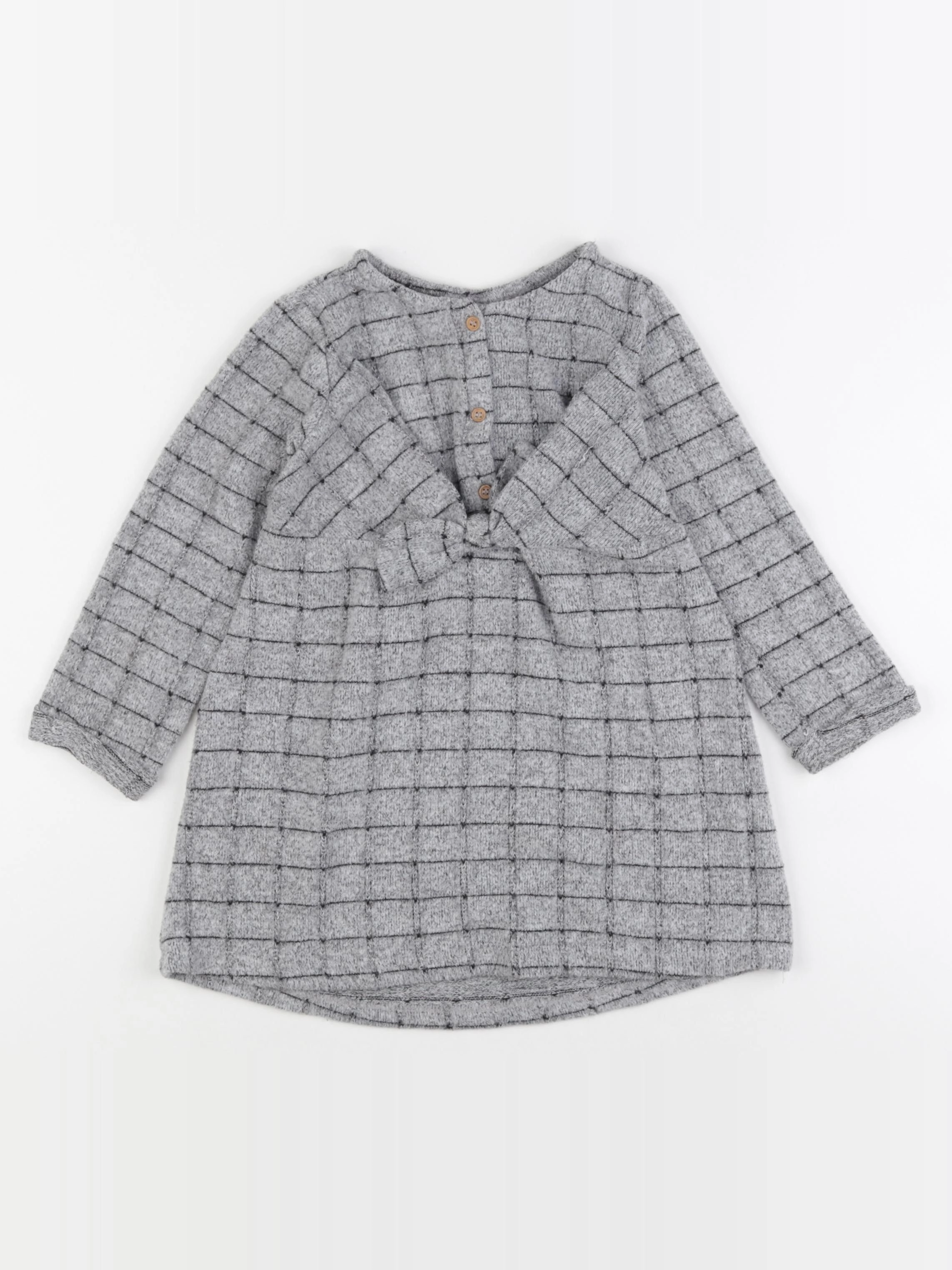 Zara - robe gris - 2/3 ans