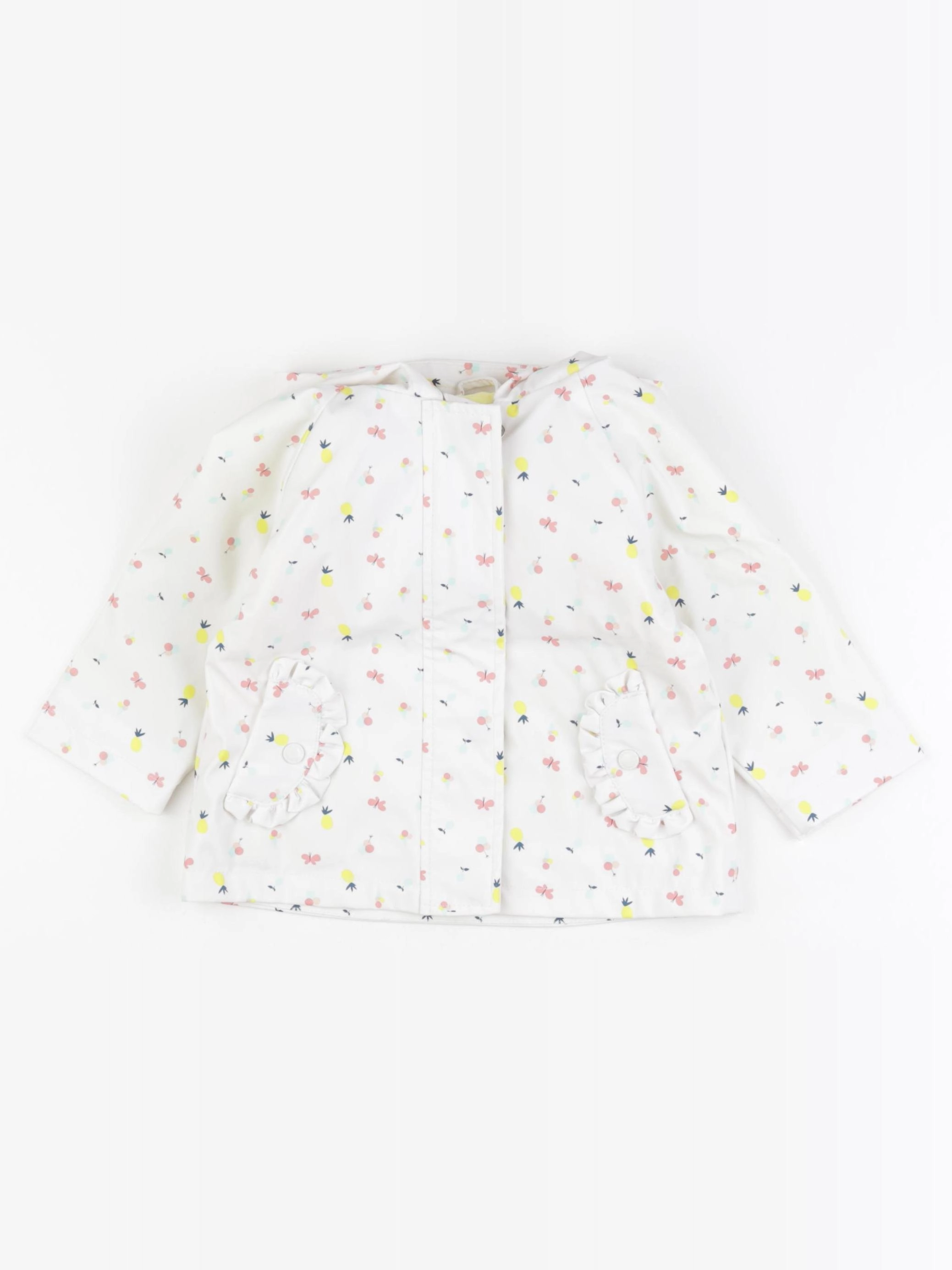 Vertbaudet - imperméable blanc - 12 mois