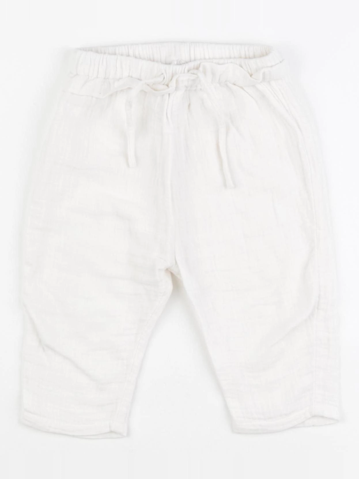 Vertbaudet - pantalon blanc - 9 mois