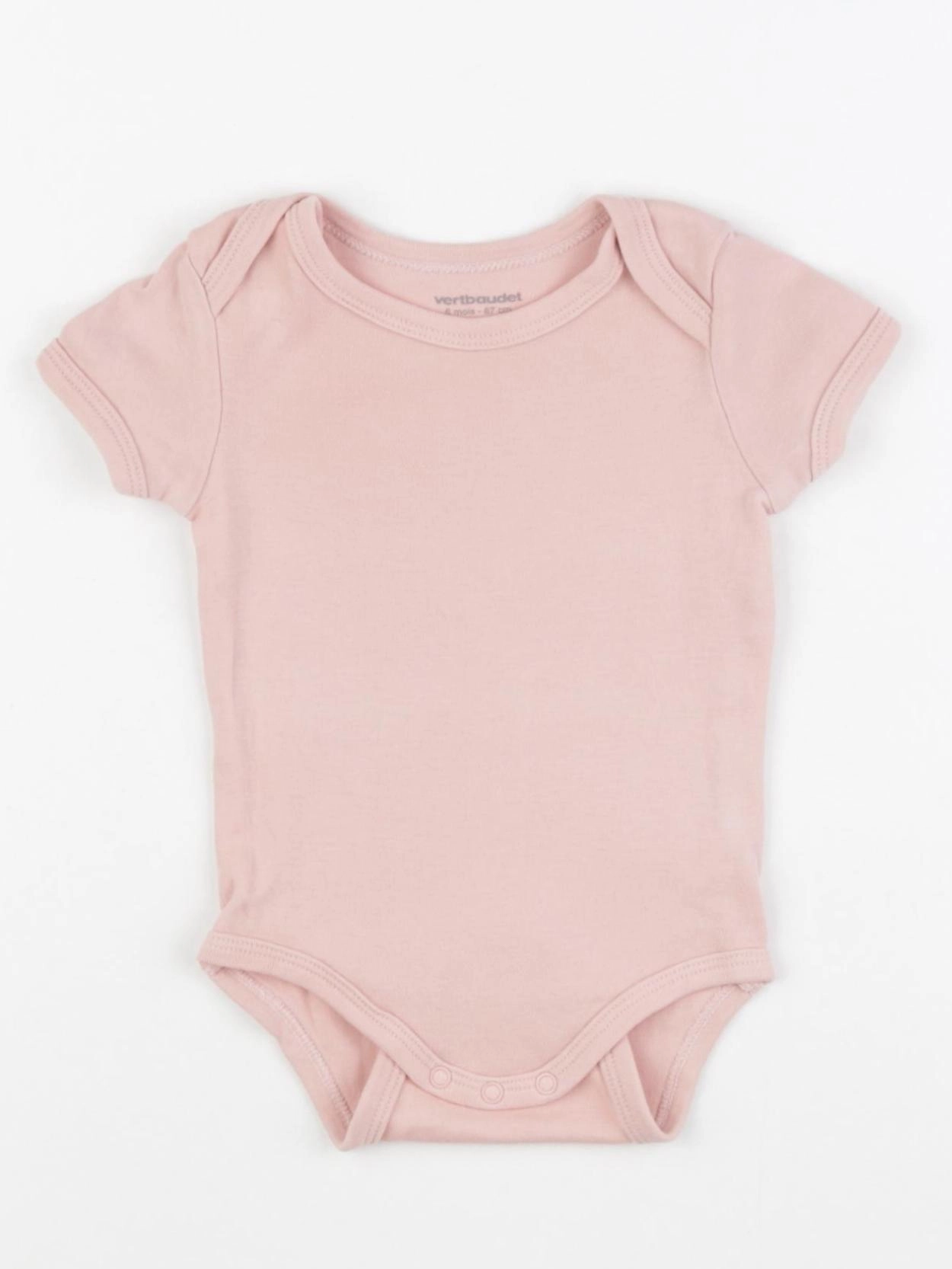 Vertbaudet - body rose - 6 mois