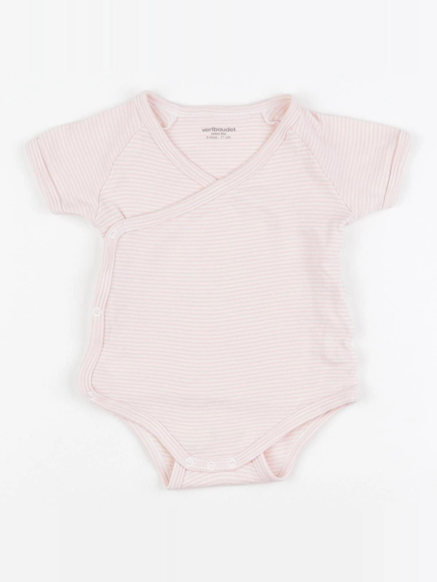 Vertbaudet - body rose - 9 mois