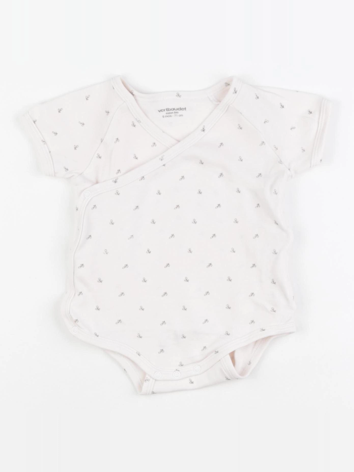 Vertbaudet - body rose - 9 mois