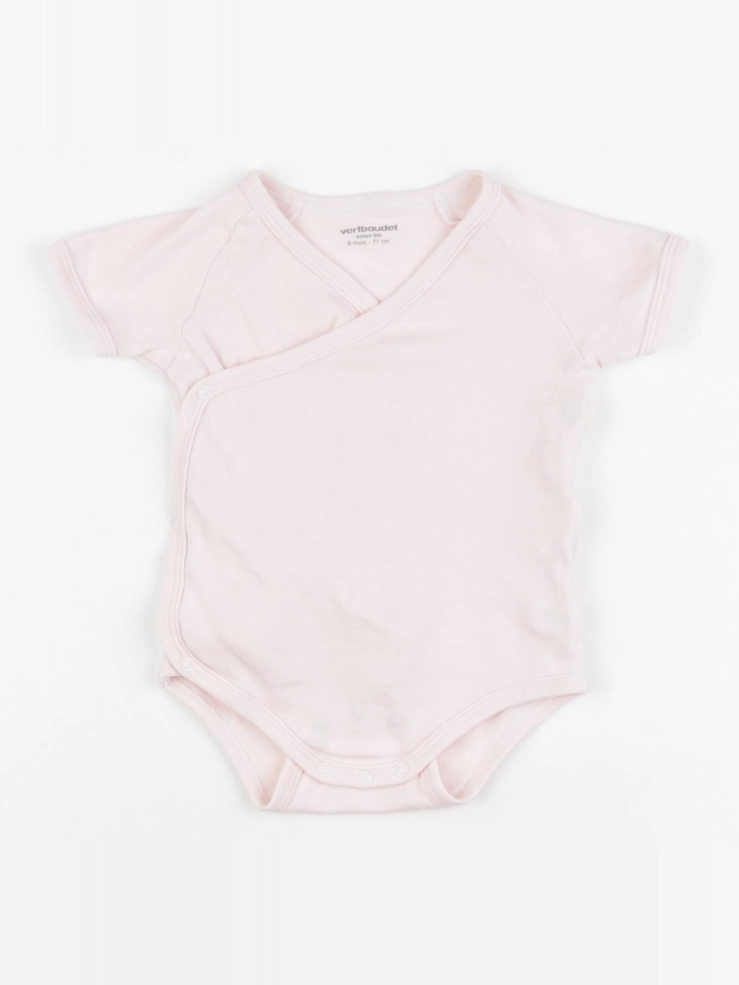 Vertbaudet - body rose - 9 mois
