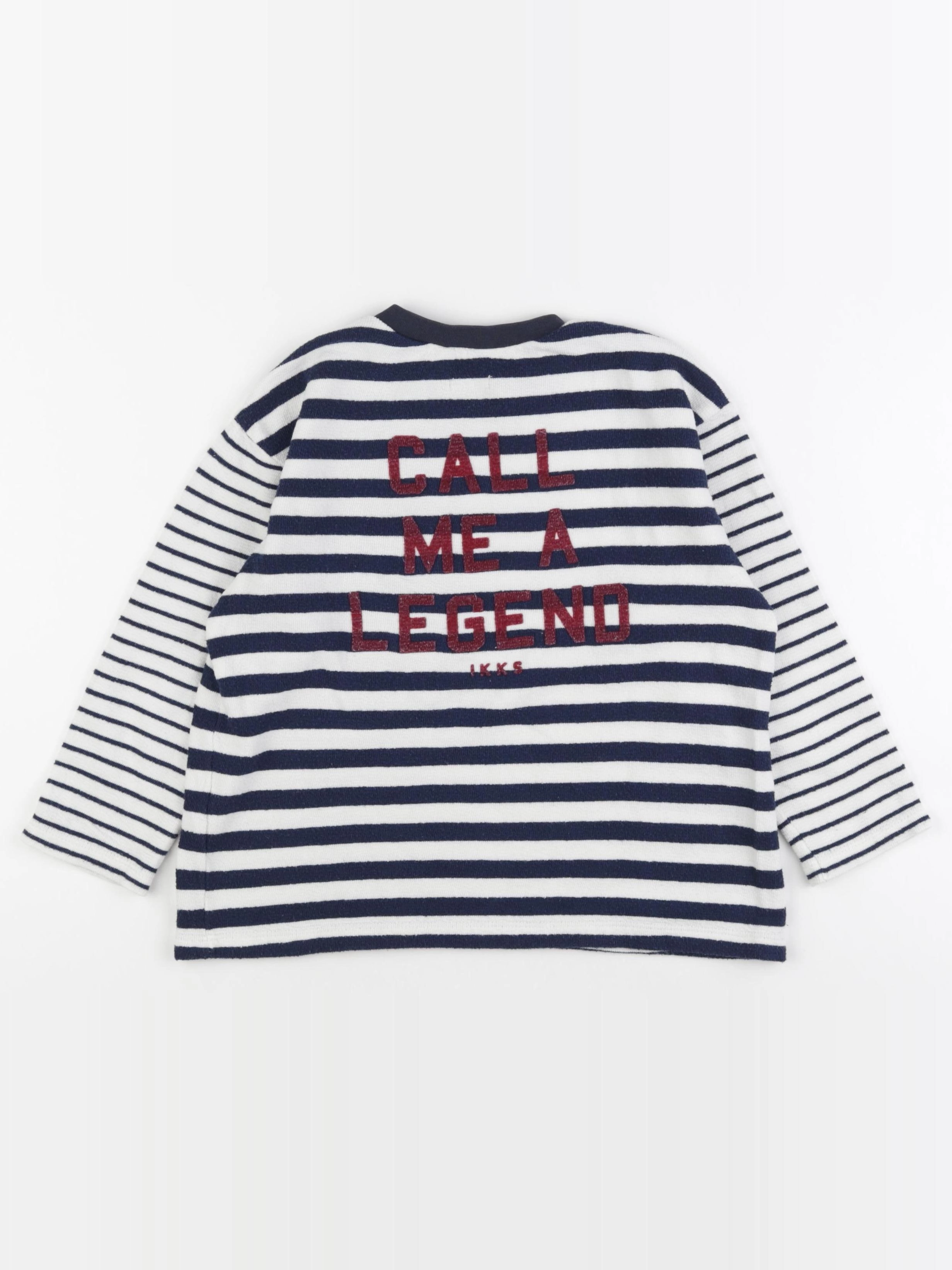 IKKS - sweat blanc, bleu - 6 ans
