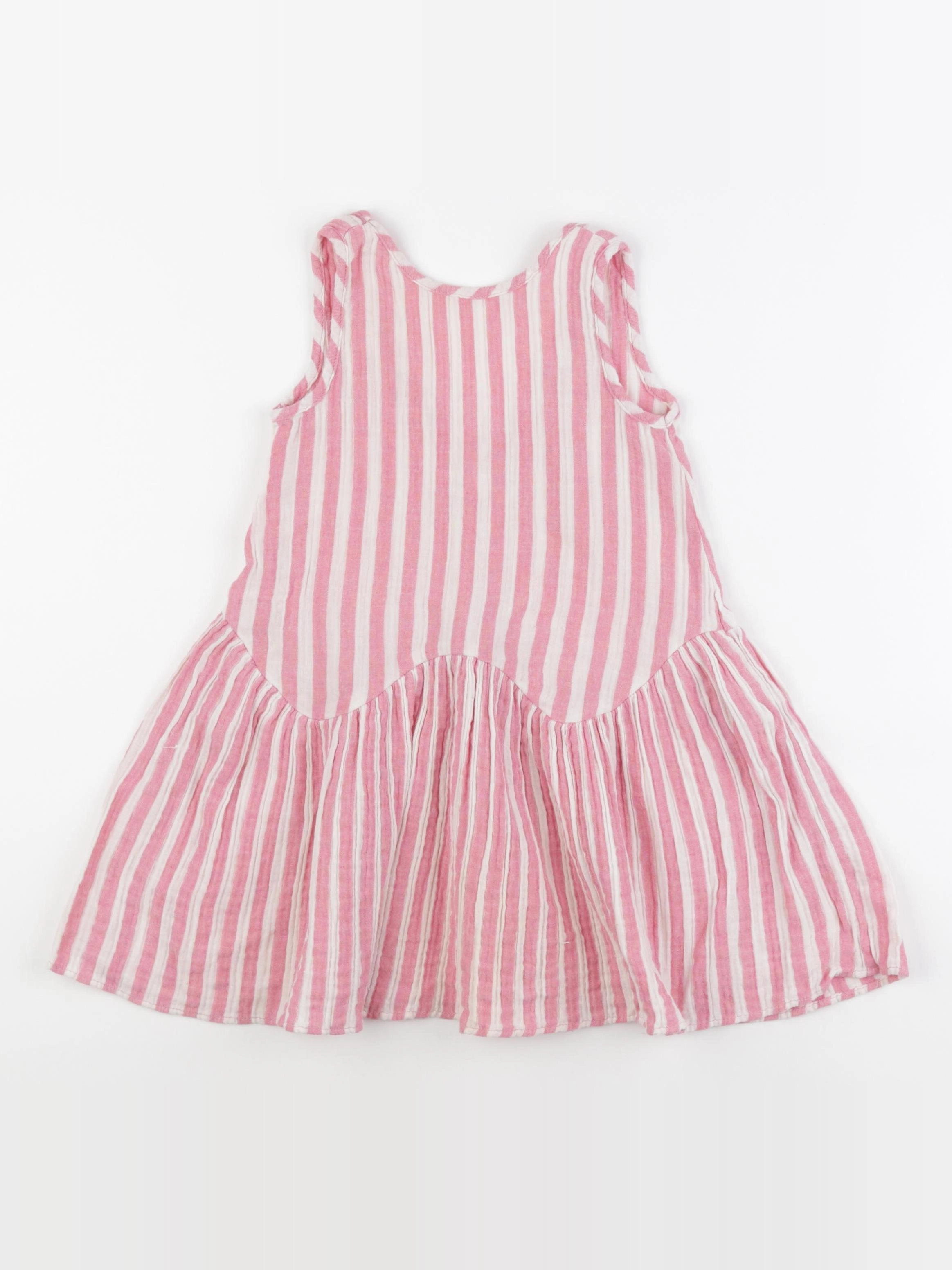 Zara - robe blanc, rose - 3/4 ans