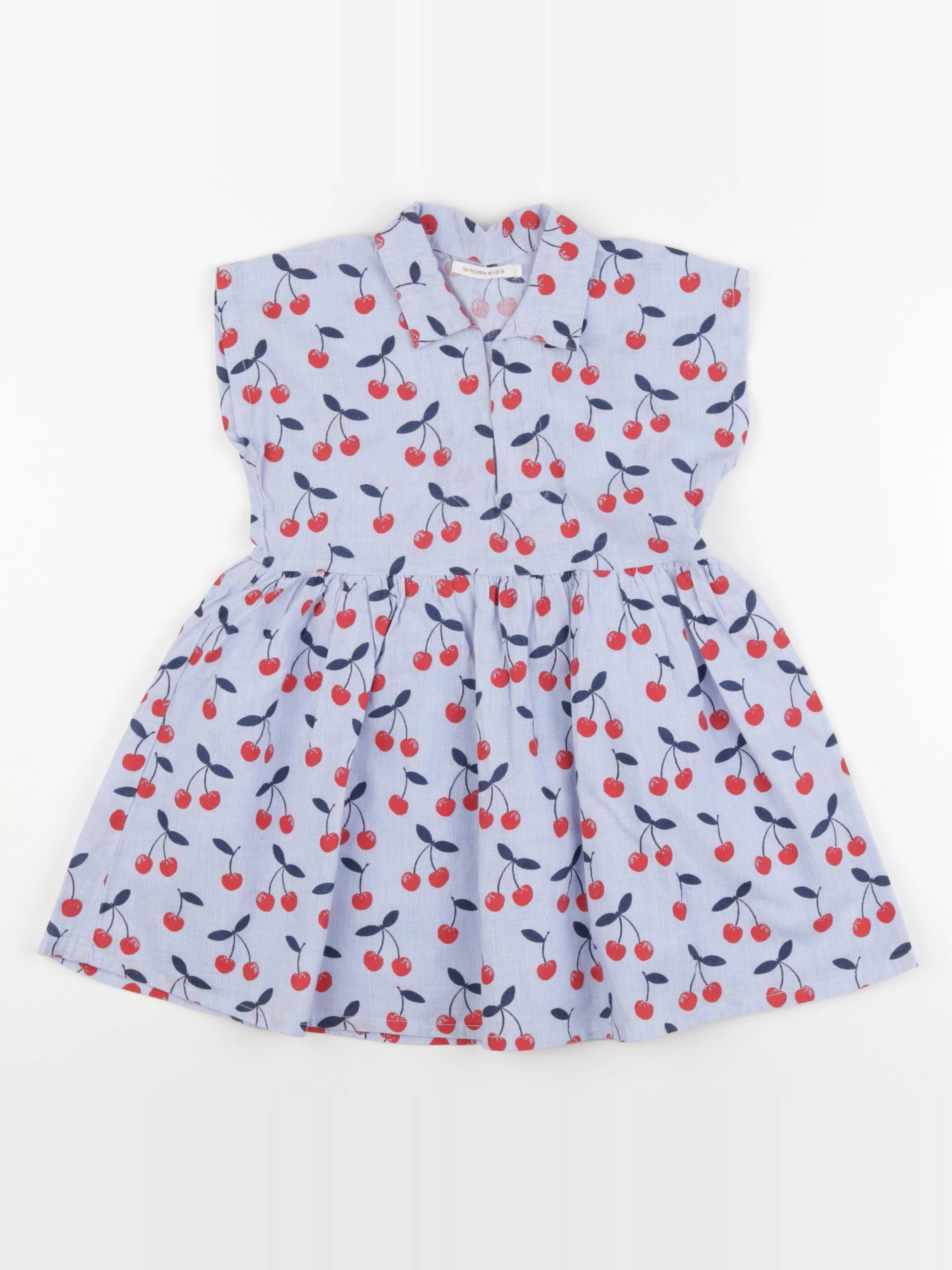 Monoprix - robe bleu, rouge - 4 ans