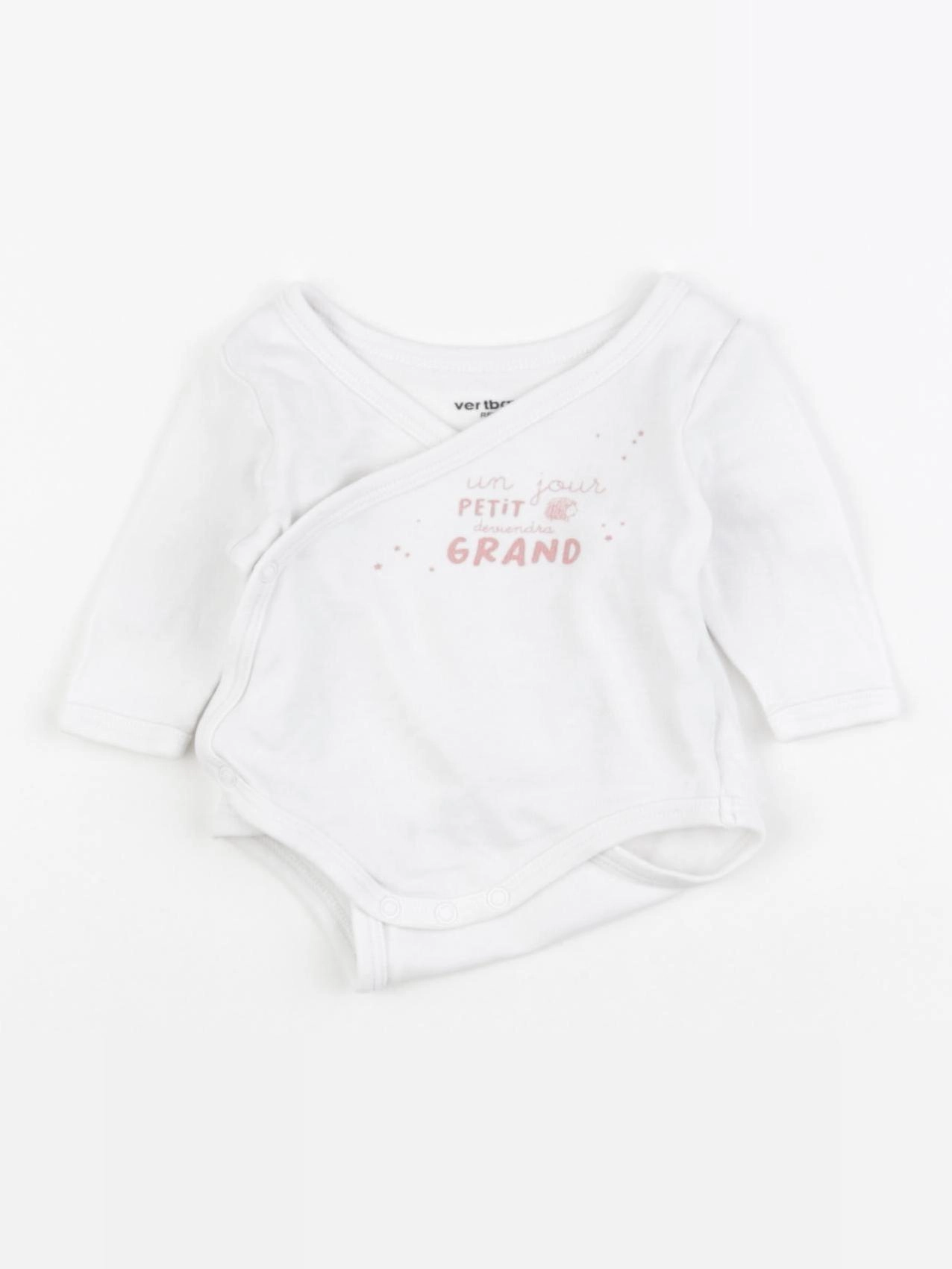 Vertbaudet - body blanc - 1 mois