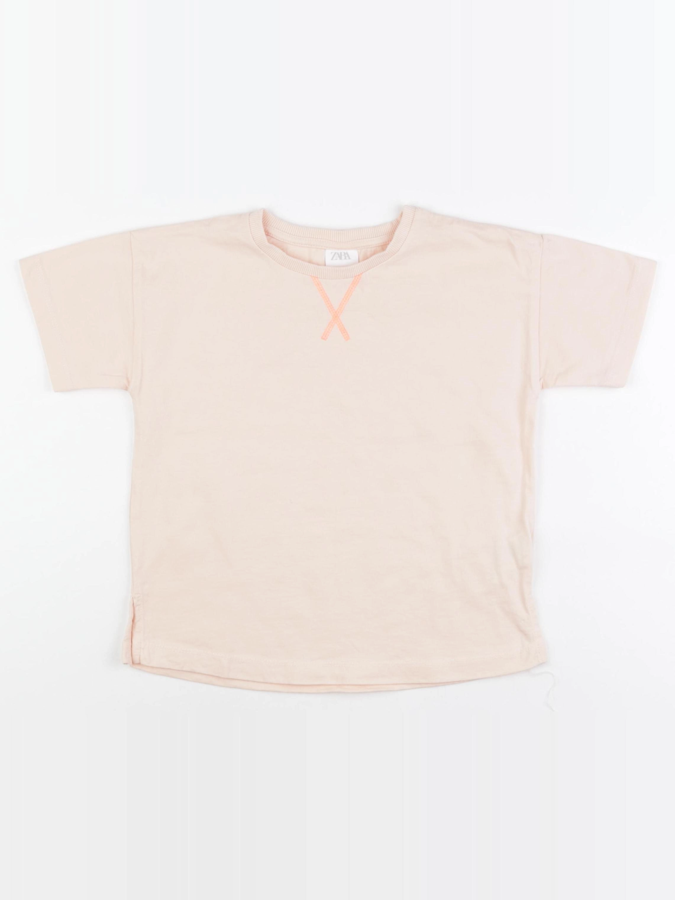 Zara - tee-shirt orange - 3/4 ans