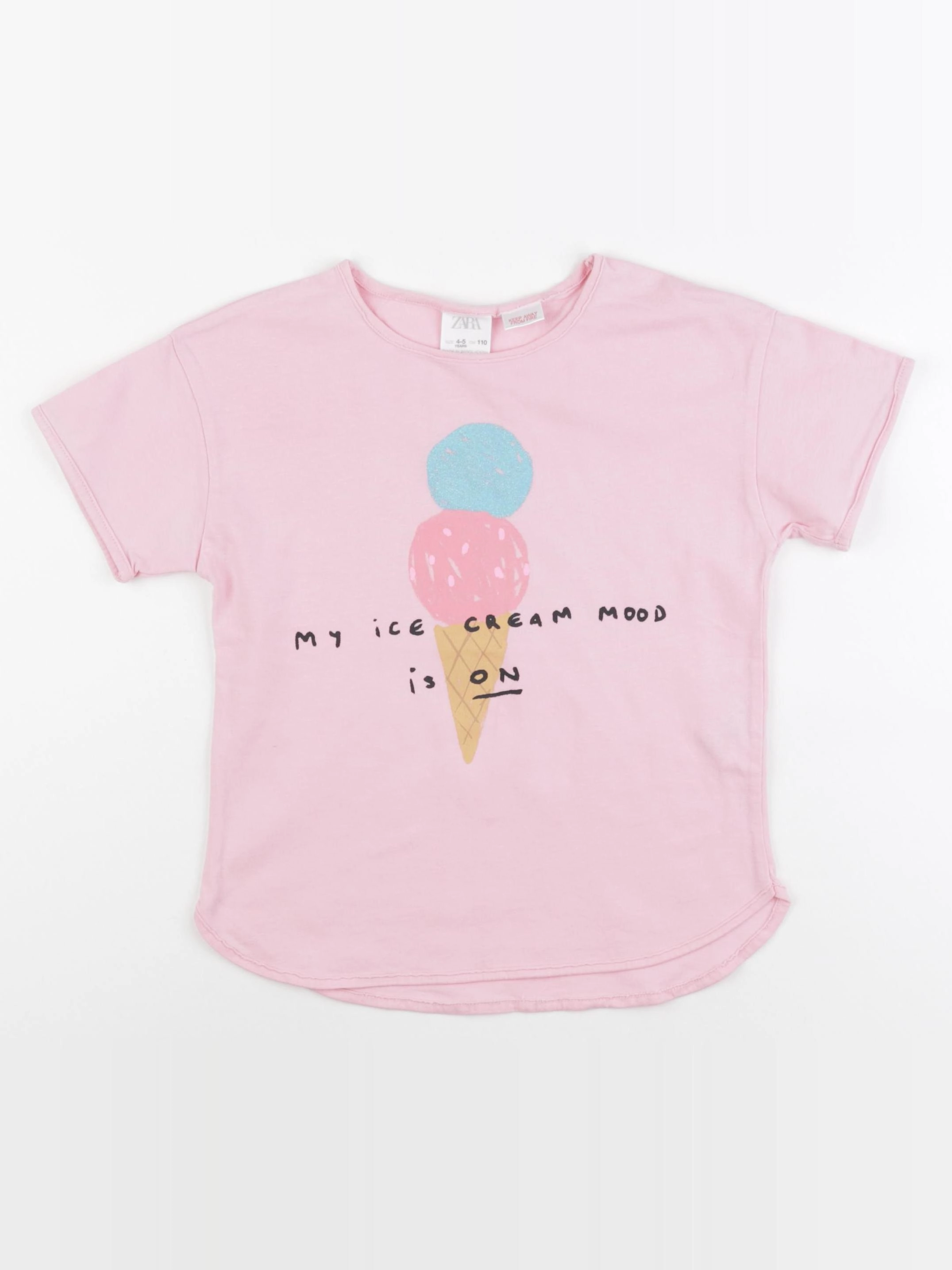 Zara - tee-shirt rose - 4/5 ans