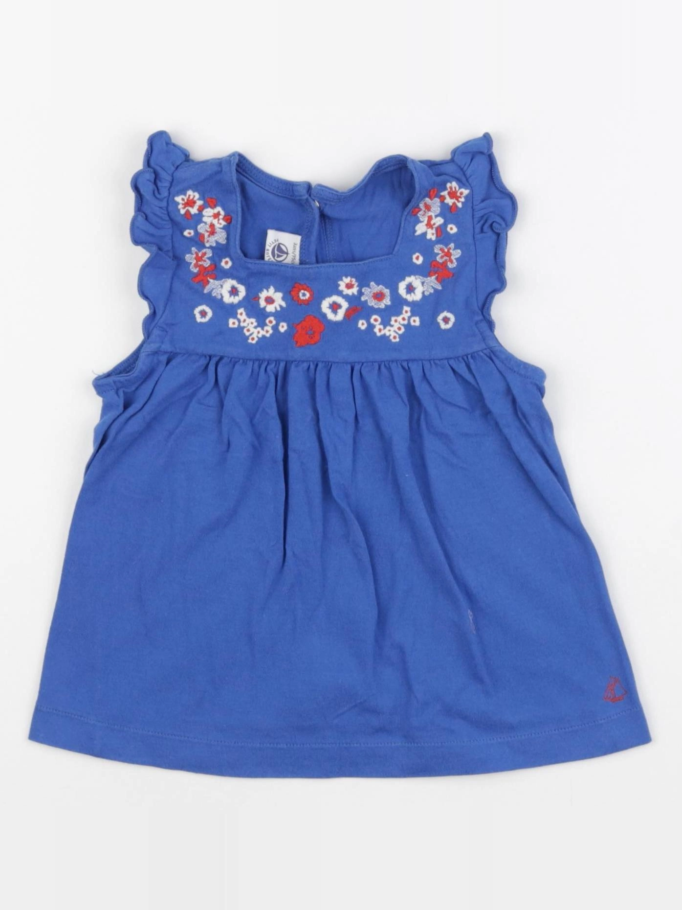 Petit Bateau - débardeur bleu - 3 ans