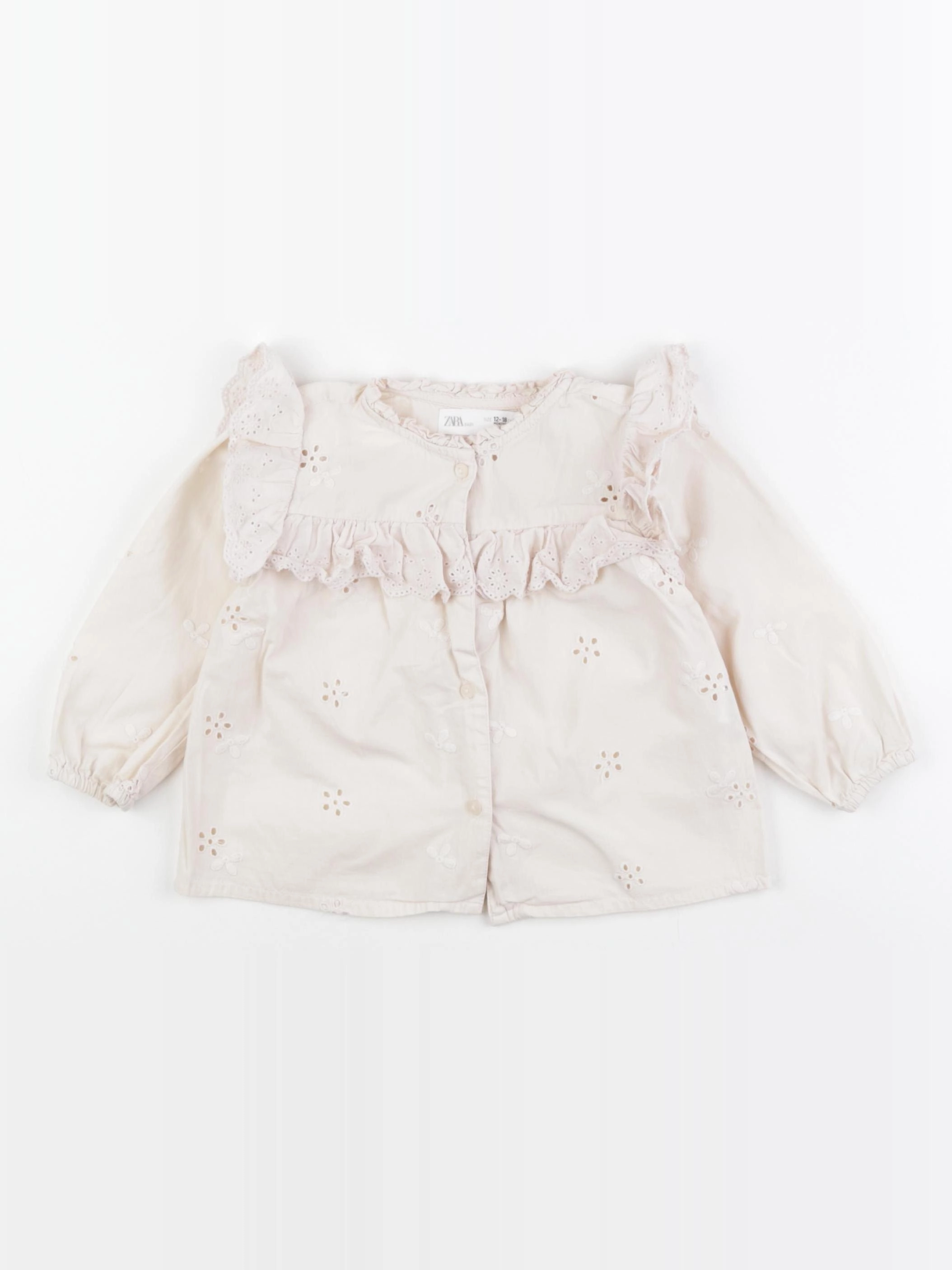 Zara - blouse beige - 12/18 mois
