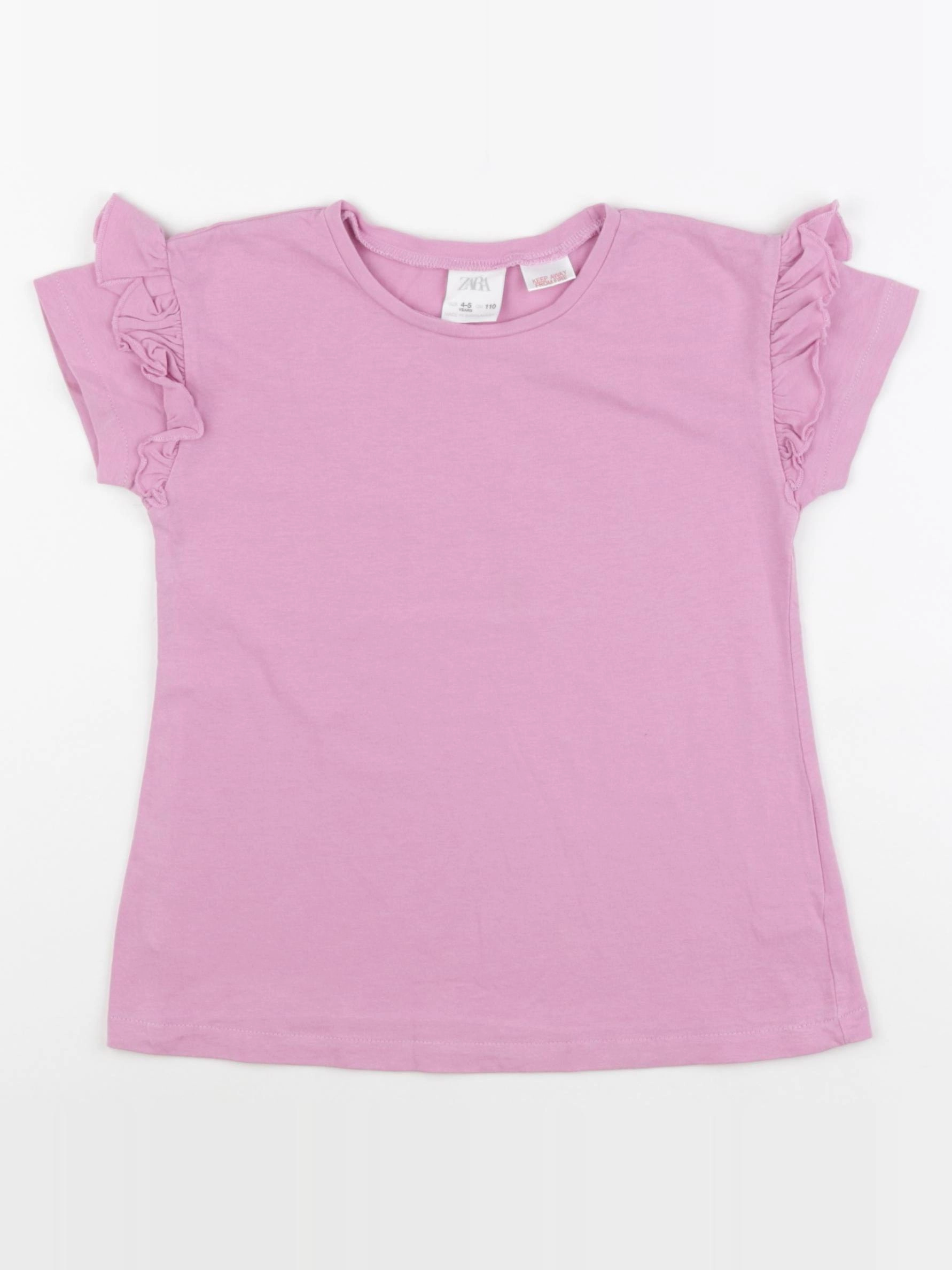 Zara - tee-shirt rose - 4/5 ans