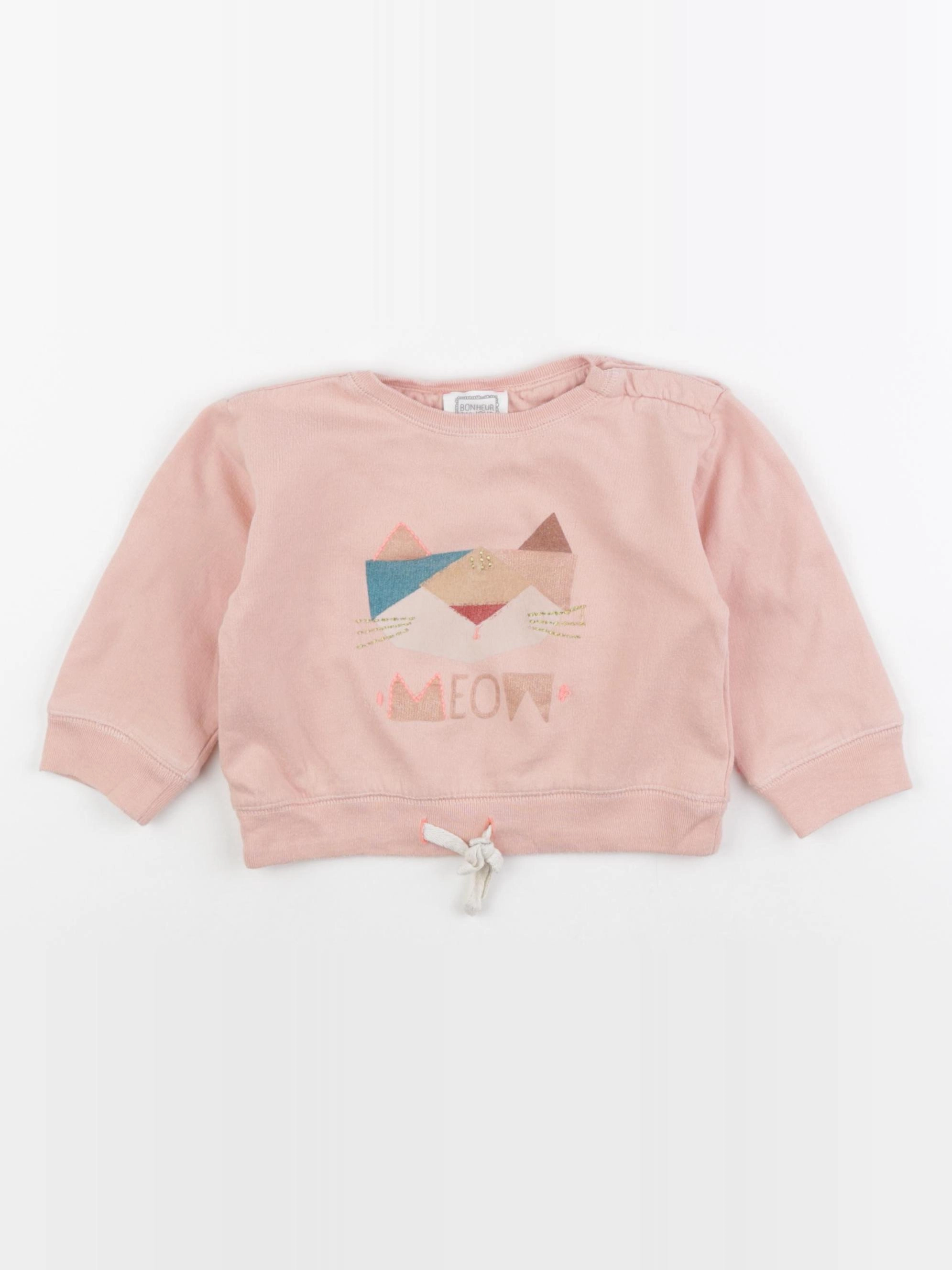 Bonheur du jour - sweat rose - 18 mois