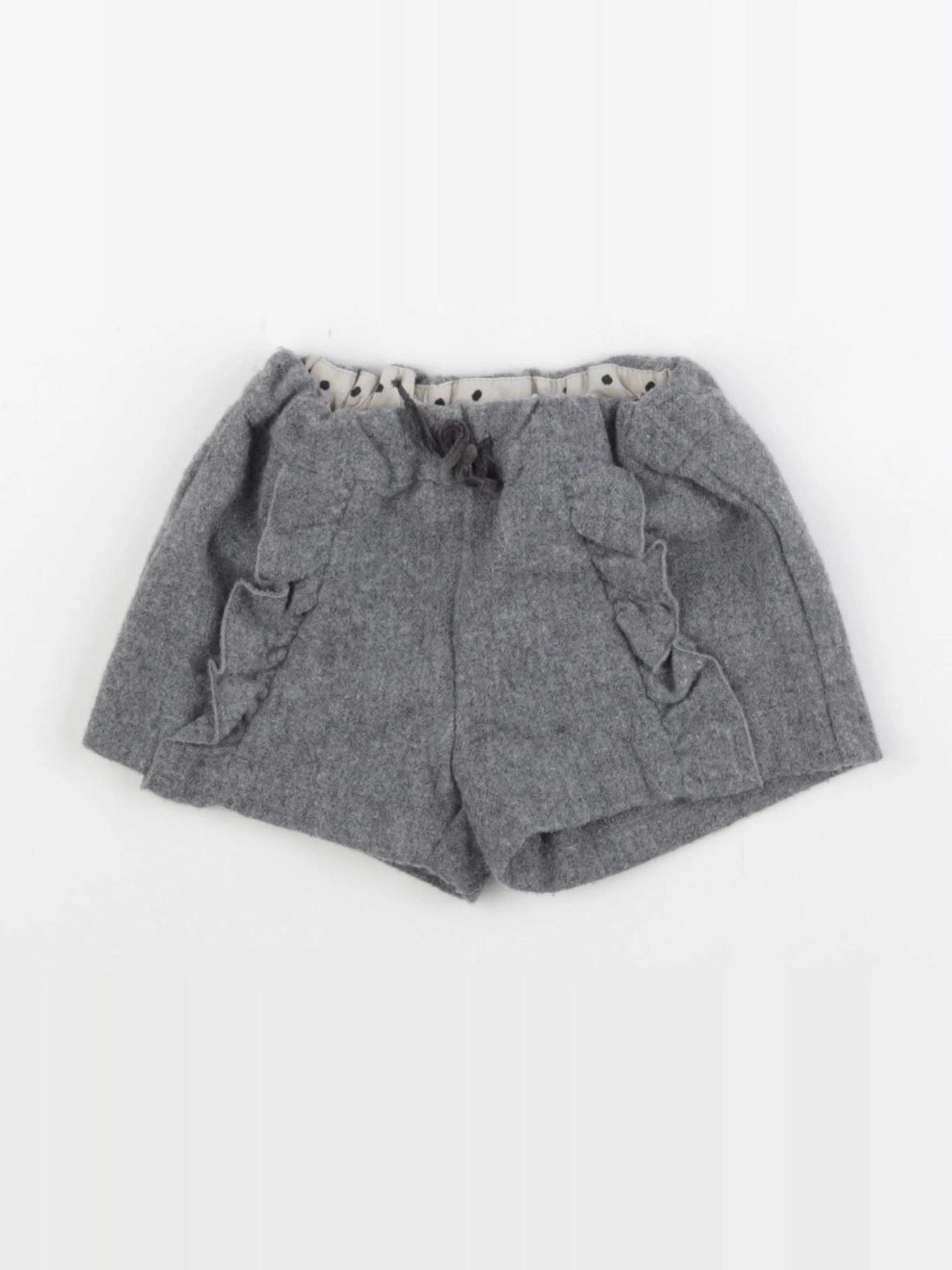 Zara - short gris - 6/9 mois