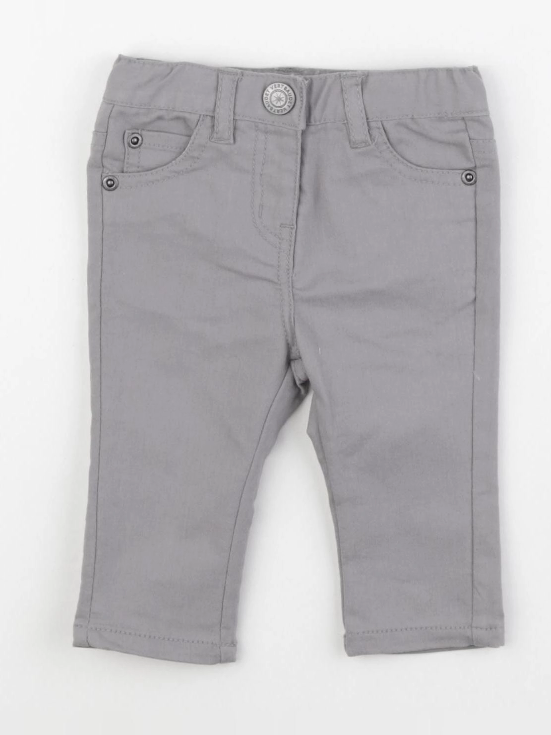 Vertbaudet - pantalon gris - 3 mois