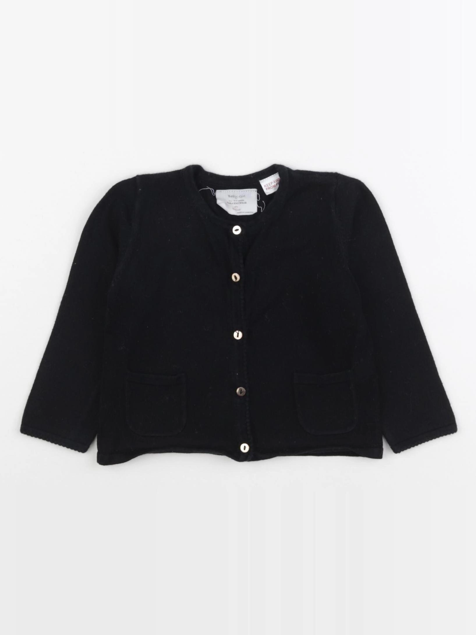 Zara - gilet noir - 9/12 mois