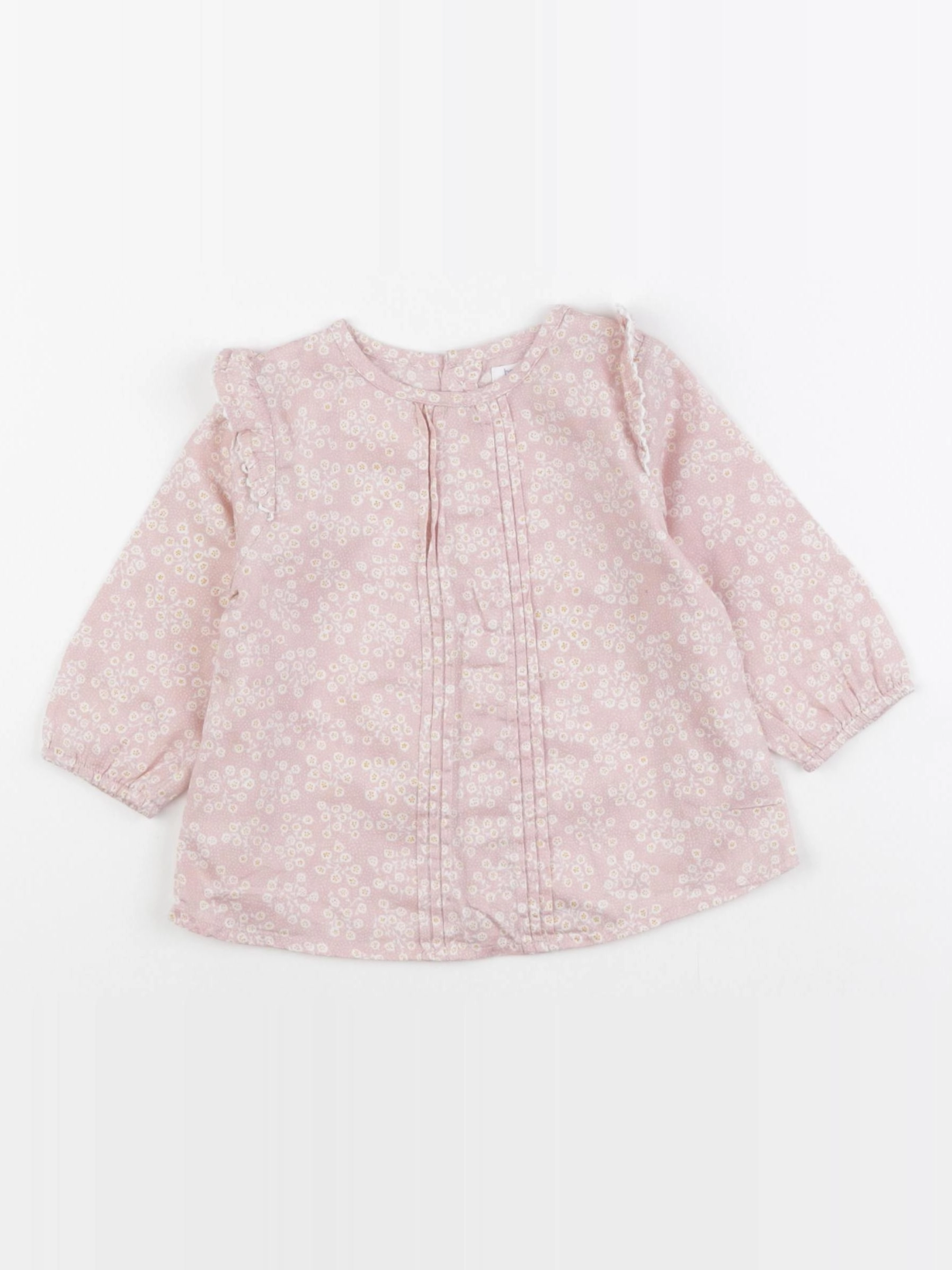 Boutchou - blouse rose - 12 mois