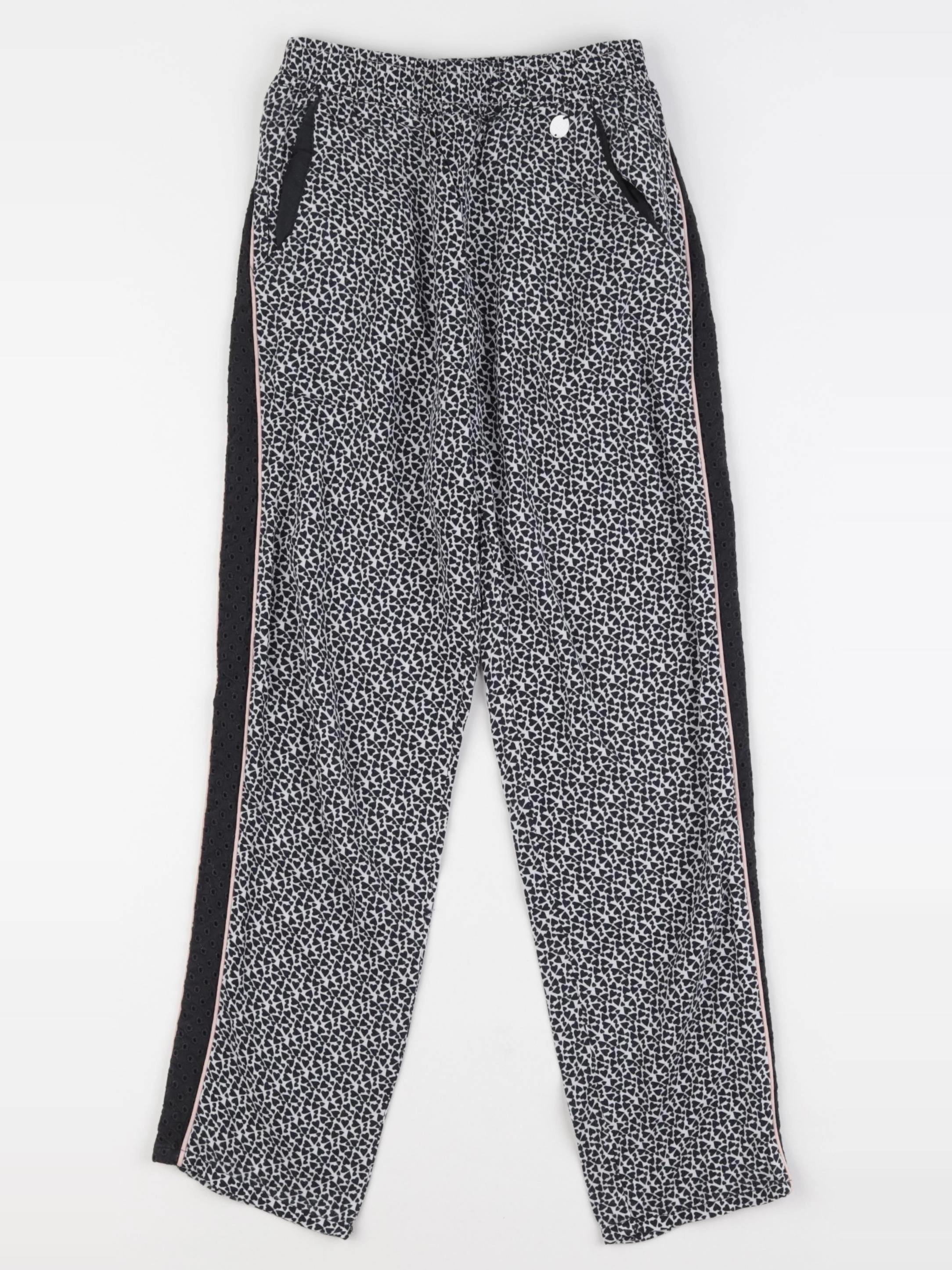 IKKS - pantalon noir, blanc - 10 ans