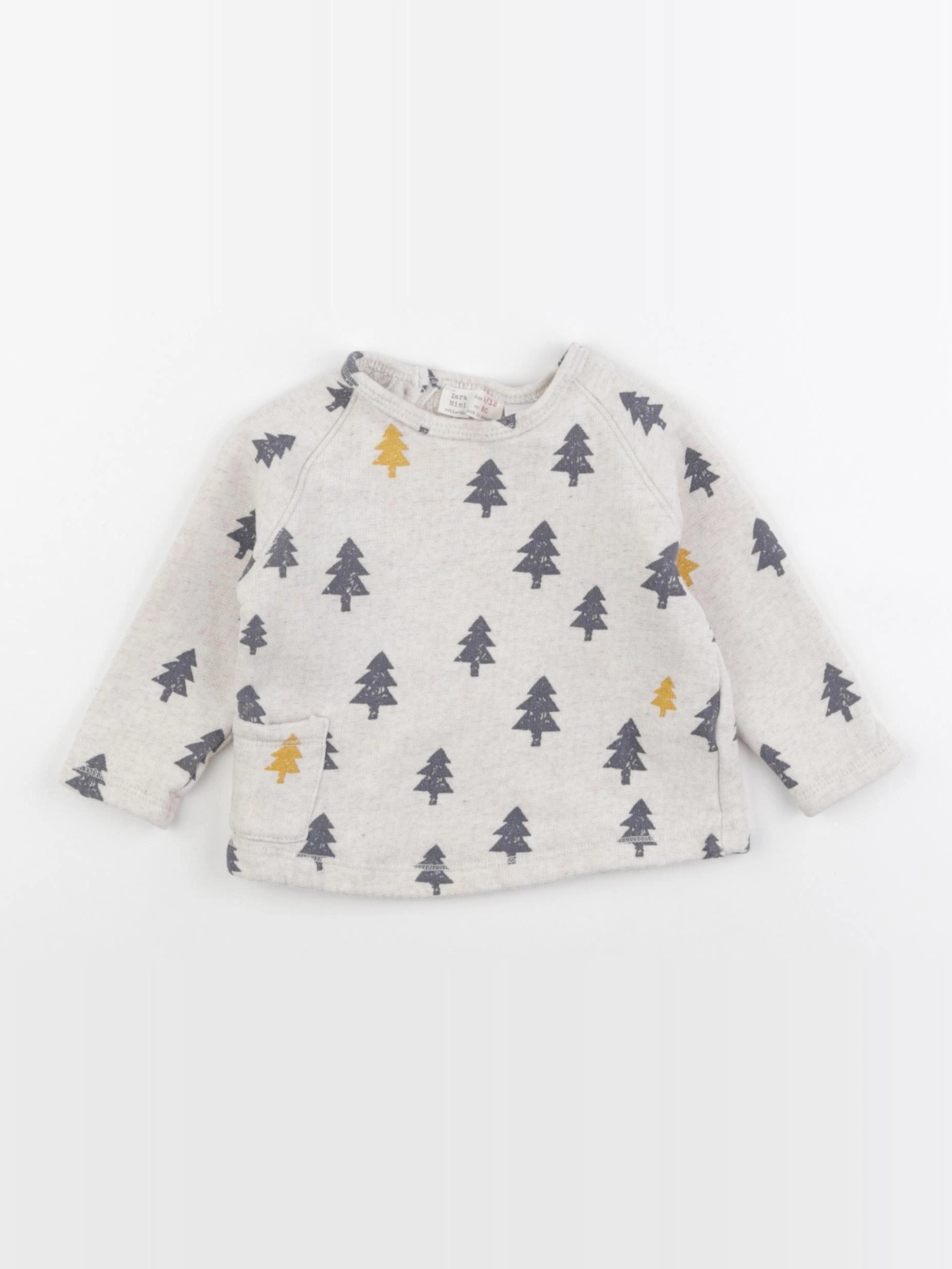 Zara - sweat beige - 9/12 mois