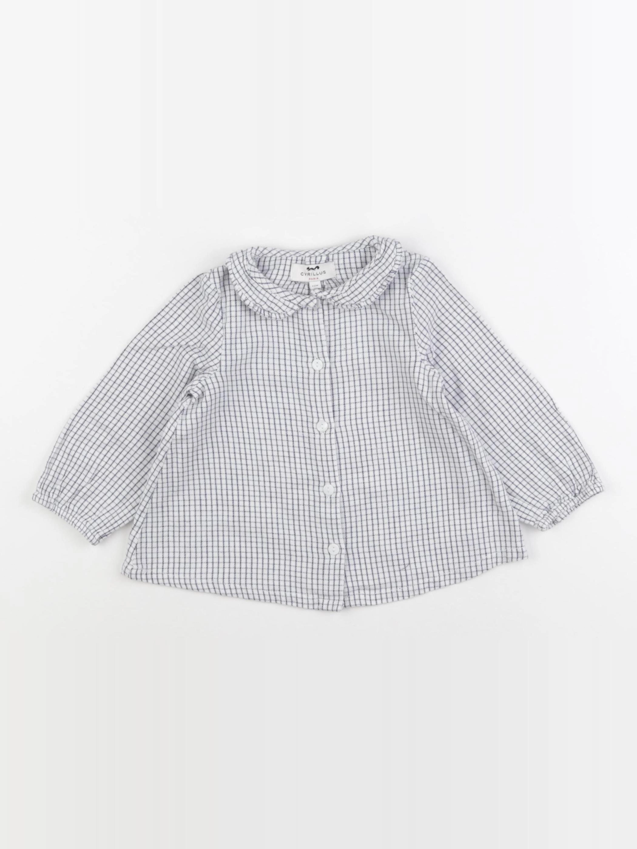 Cyrillus - blouse bleu - 12 mois