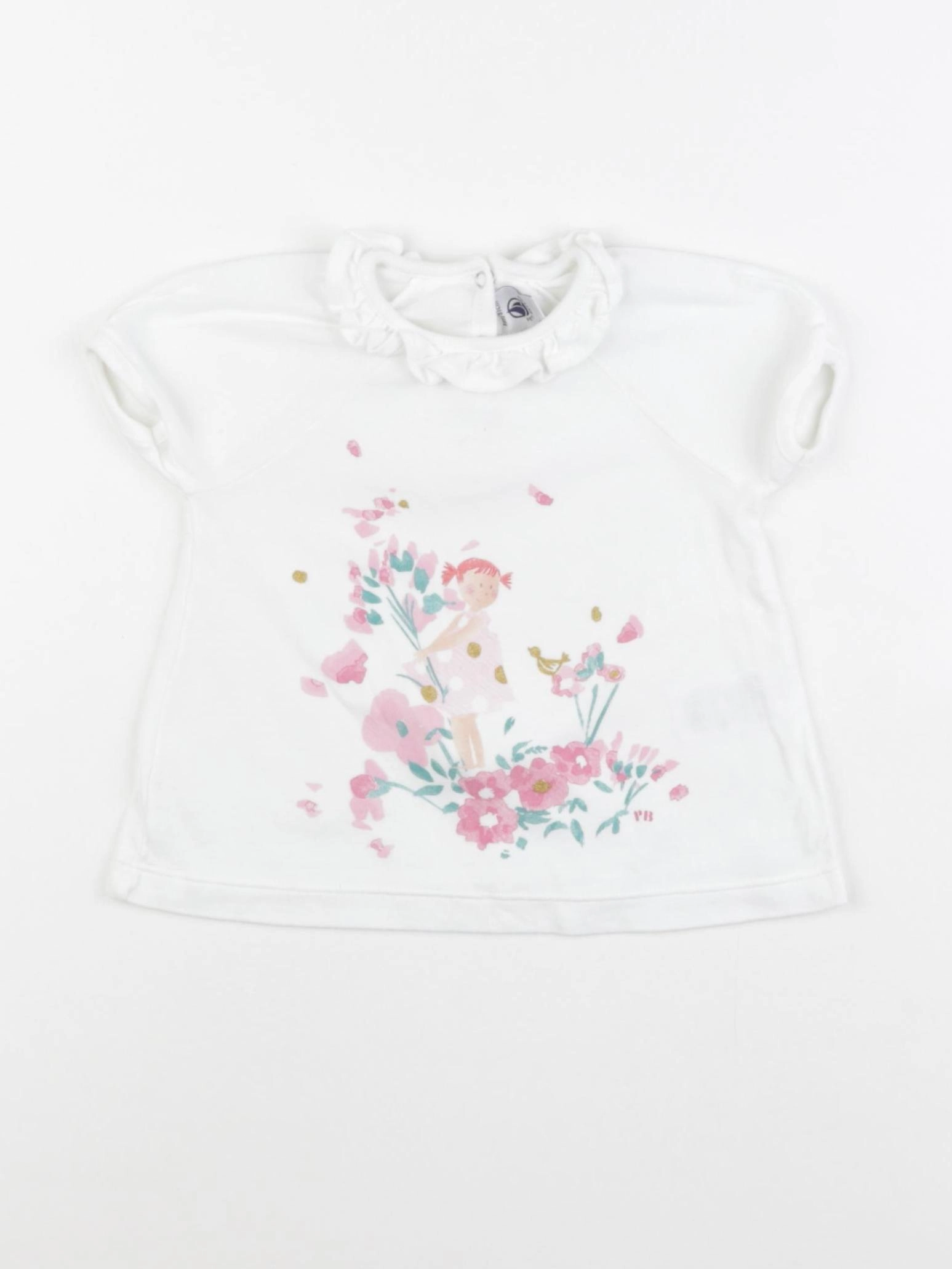 Petit Bateau - tee-shirt blanc - 18 mois