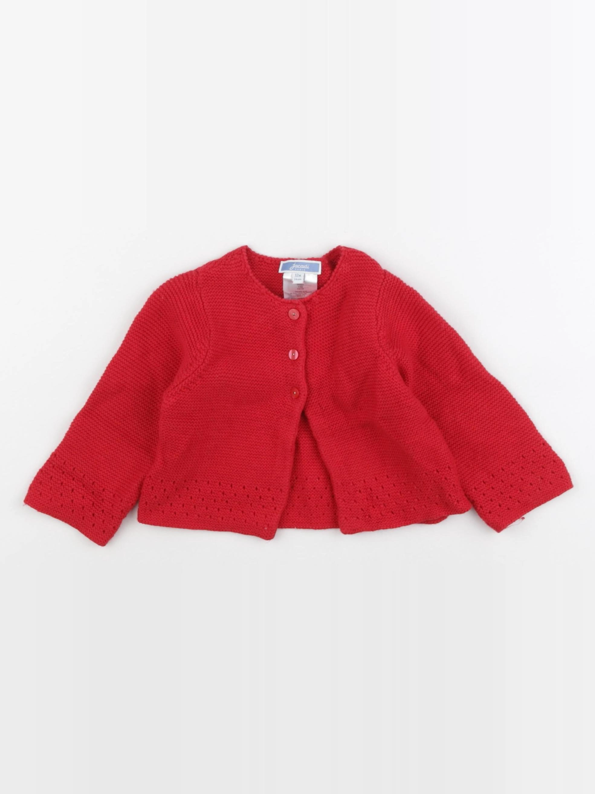 Jacadi - gilet rouge - 12 mois