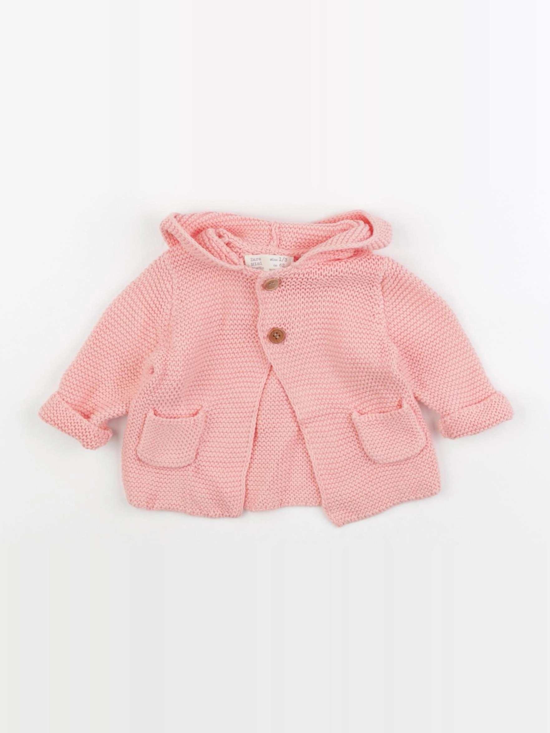 Zara - gilet rose - 1/3 mois