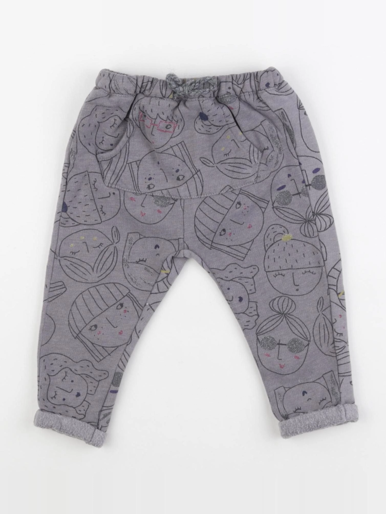 Zara - sarouel gris - 9/12 mois