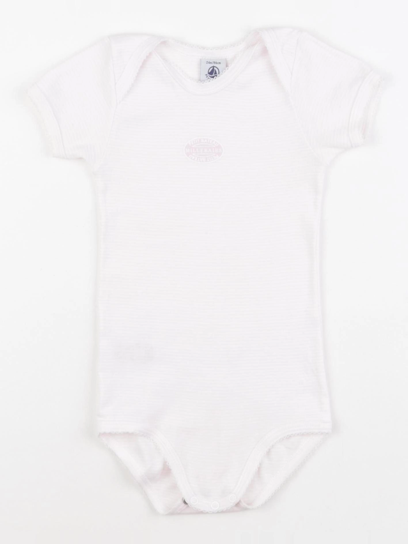 Petit Bateau - body rose - 24 mois