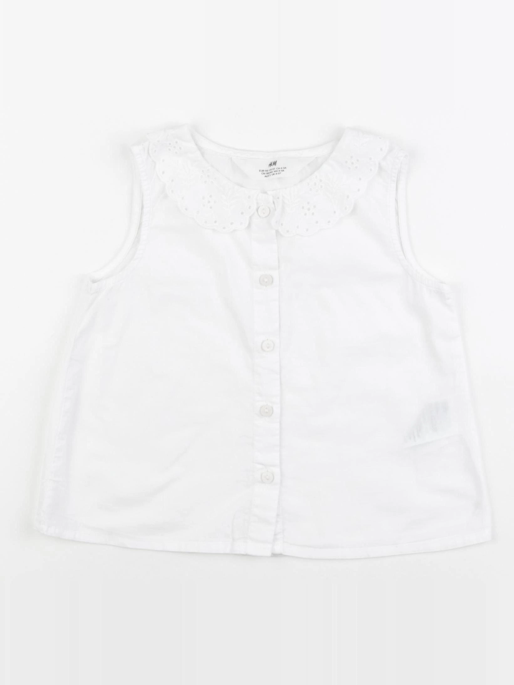 H&M - blouse blanc - 4/5 ans