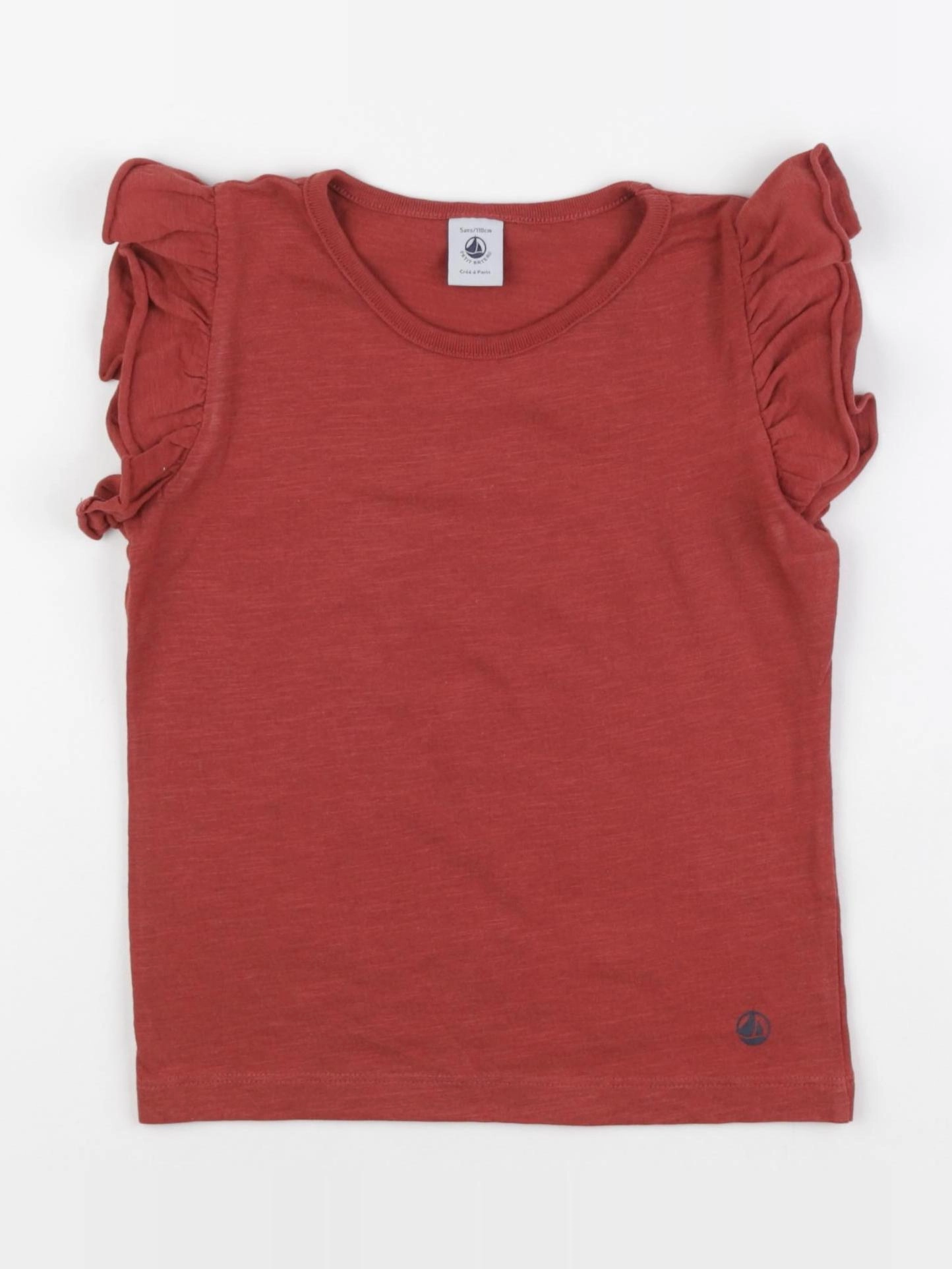 Petit Bateau - tee-shirt marron - 5 ans