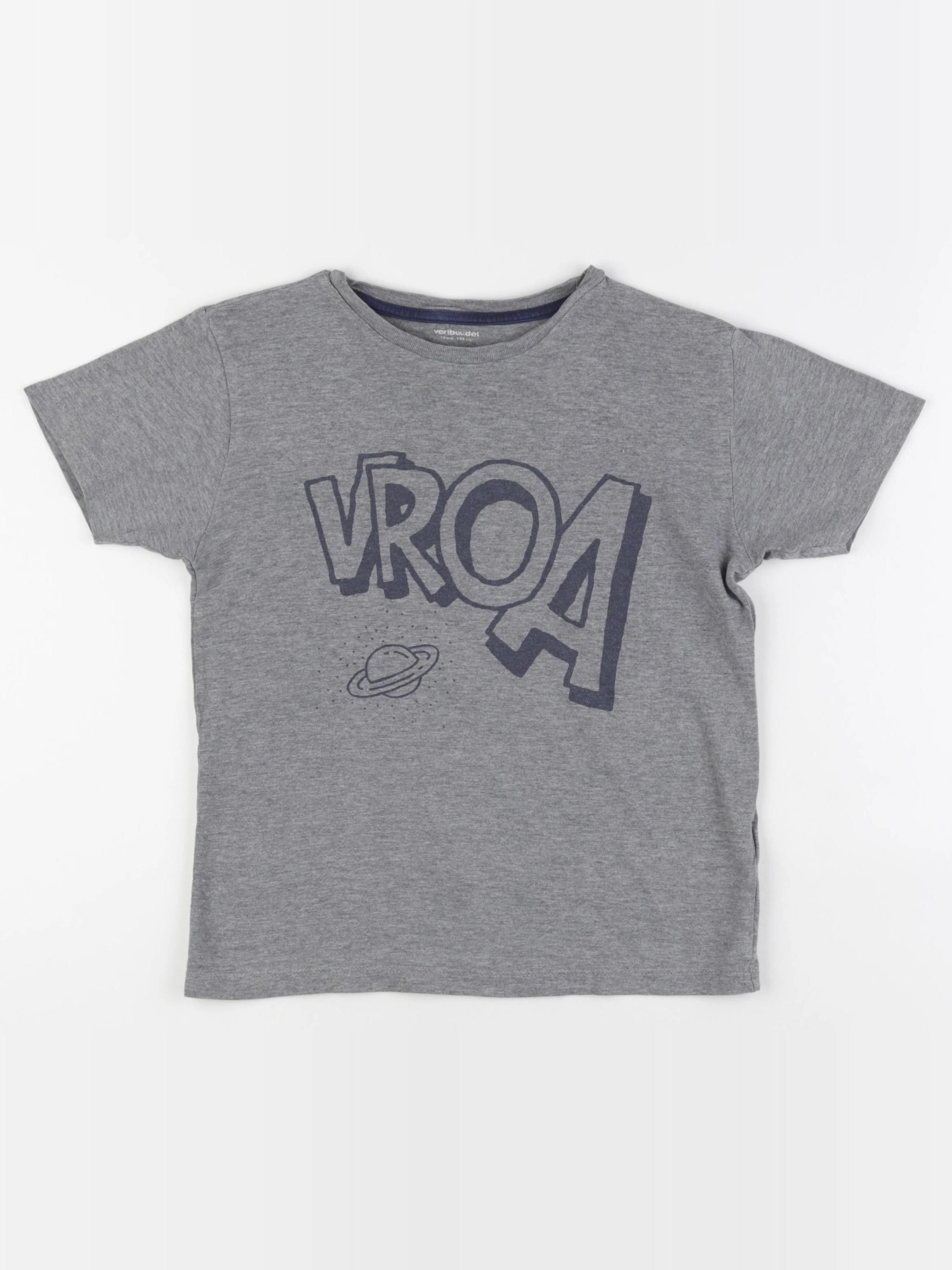 Vertbaudet - tee-shirt gris - 10 ans