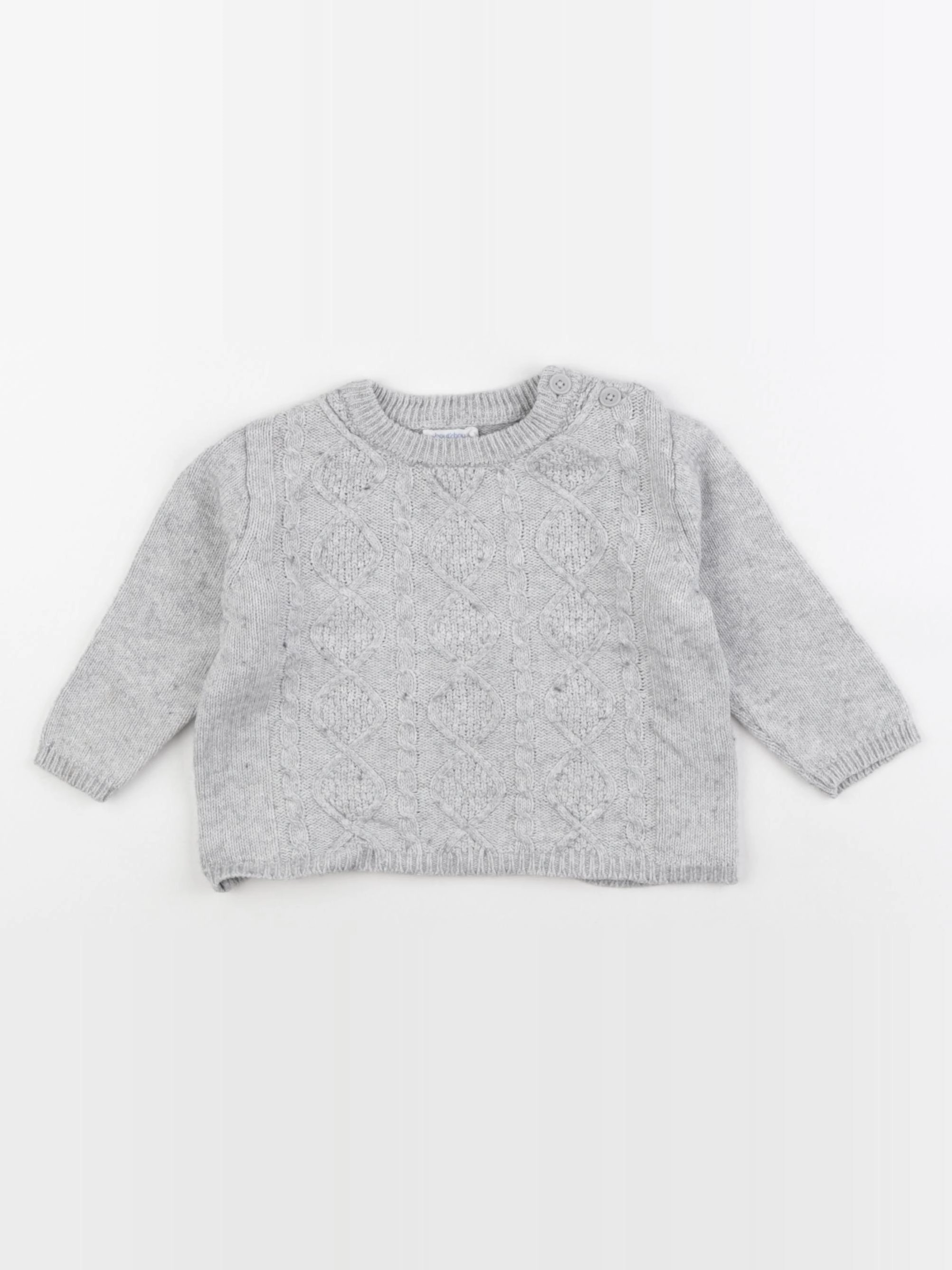 Boutchou - pull gris - 12 mois
