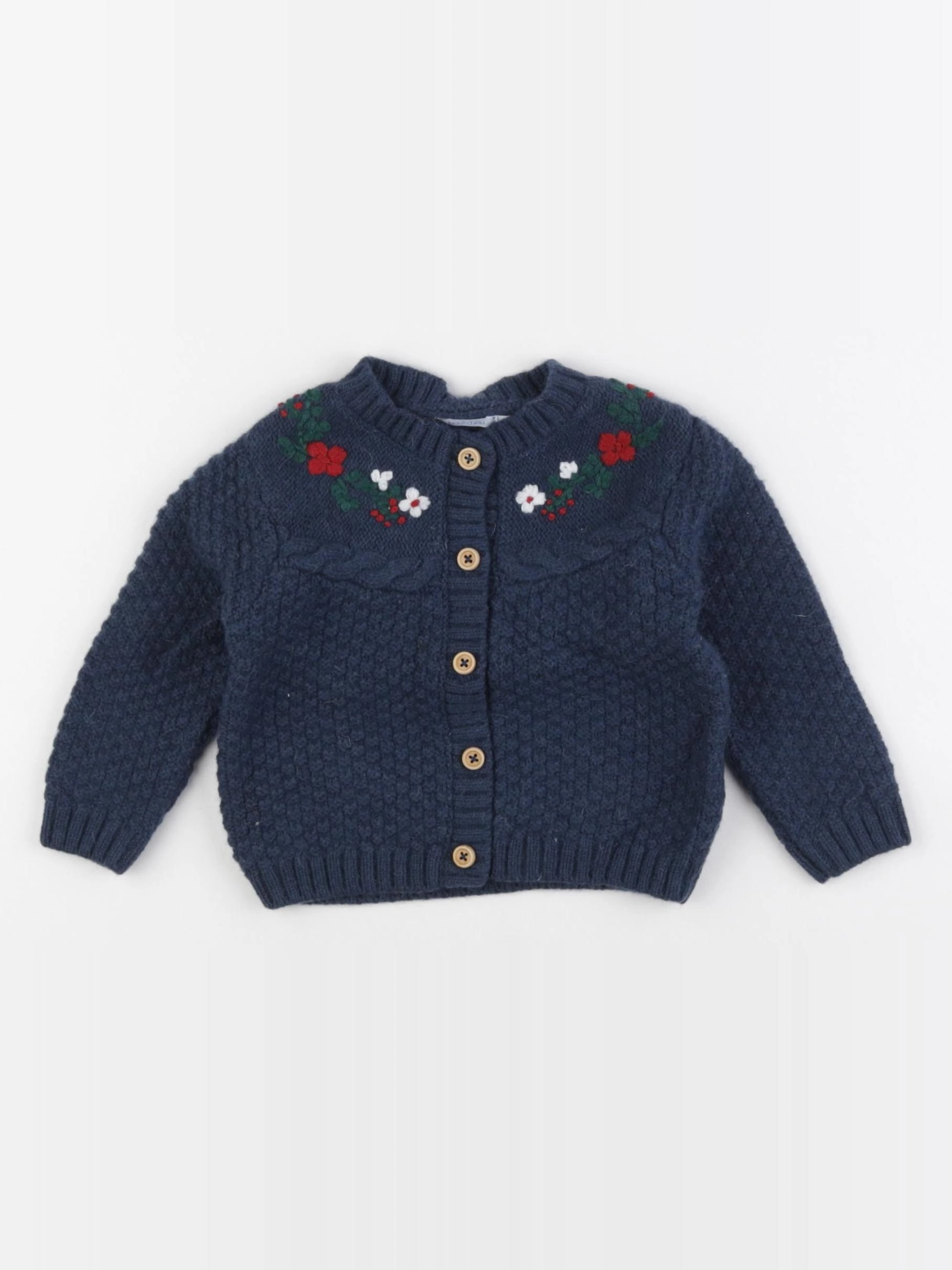Boutchou - gilet bleu - 9 mois