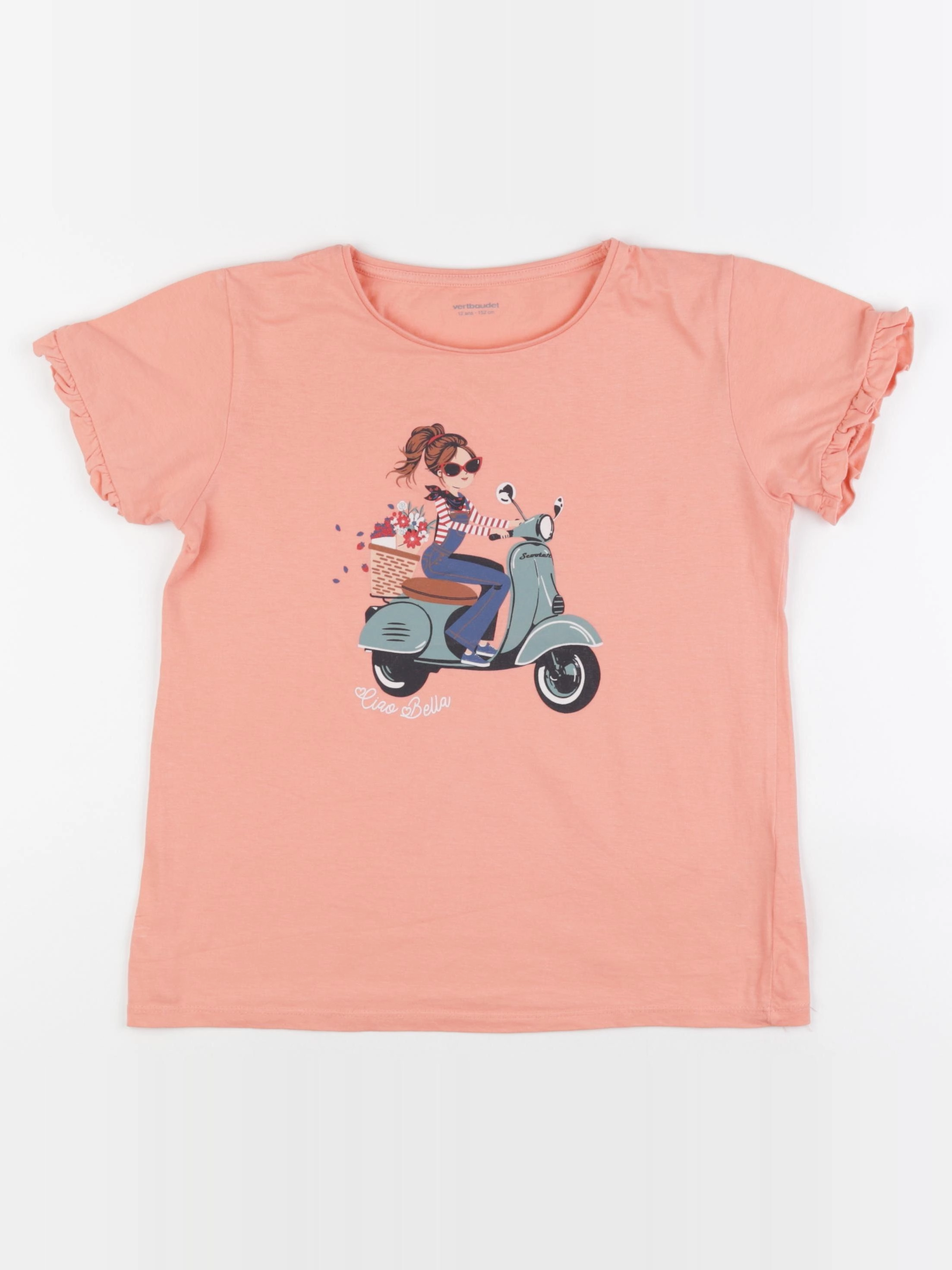 Vertbaudet - tee-shirt orange - 12 ans