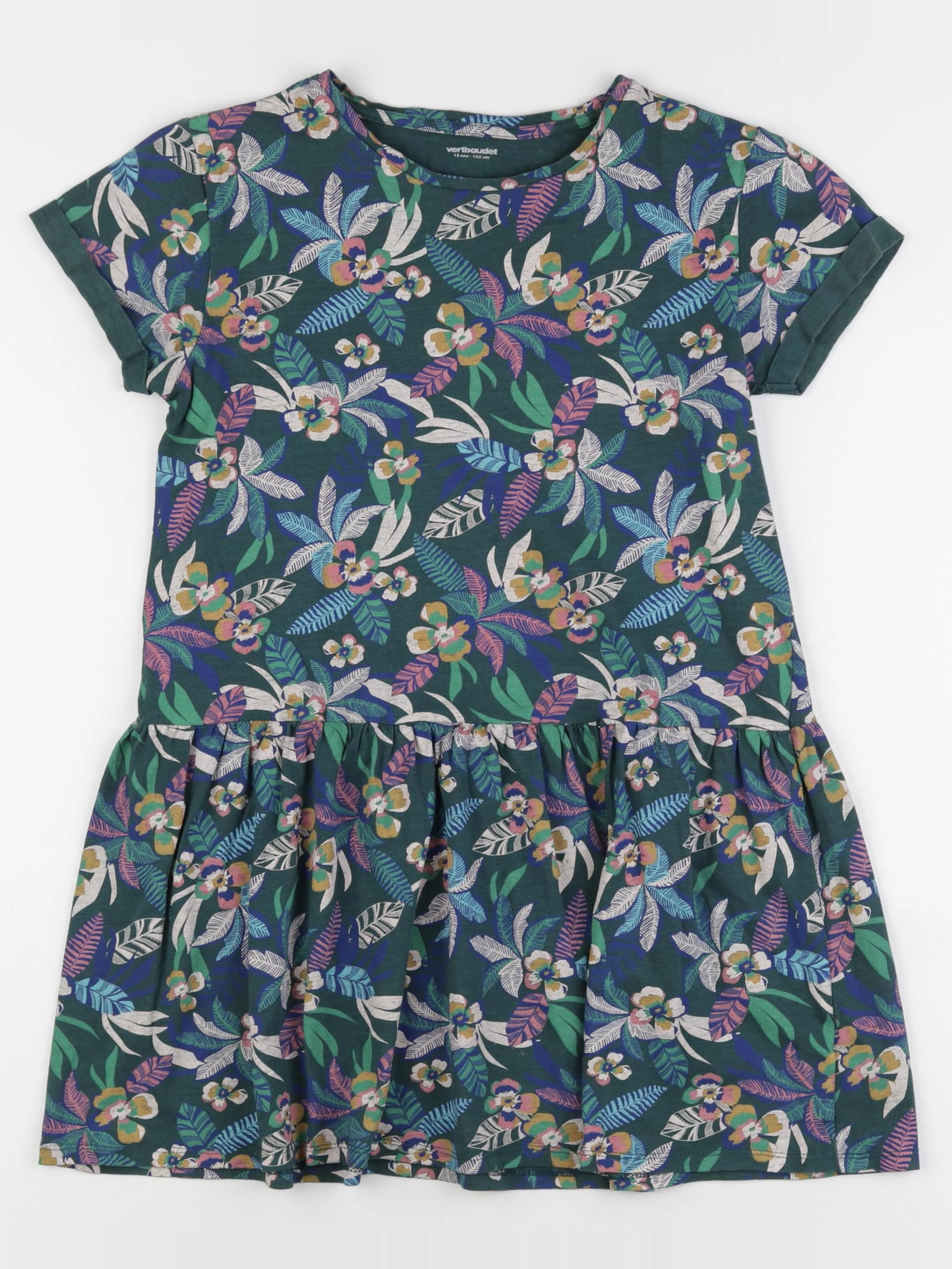 Vertbaudet - robe vert - 12 ans
