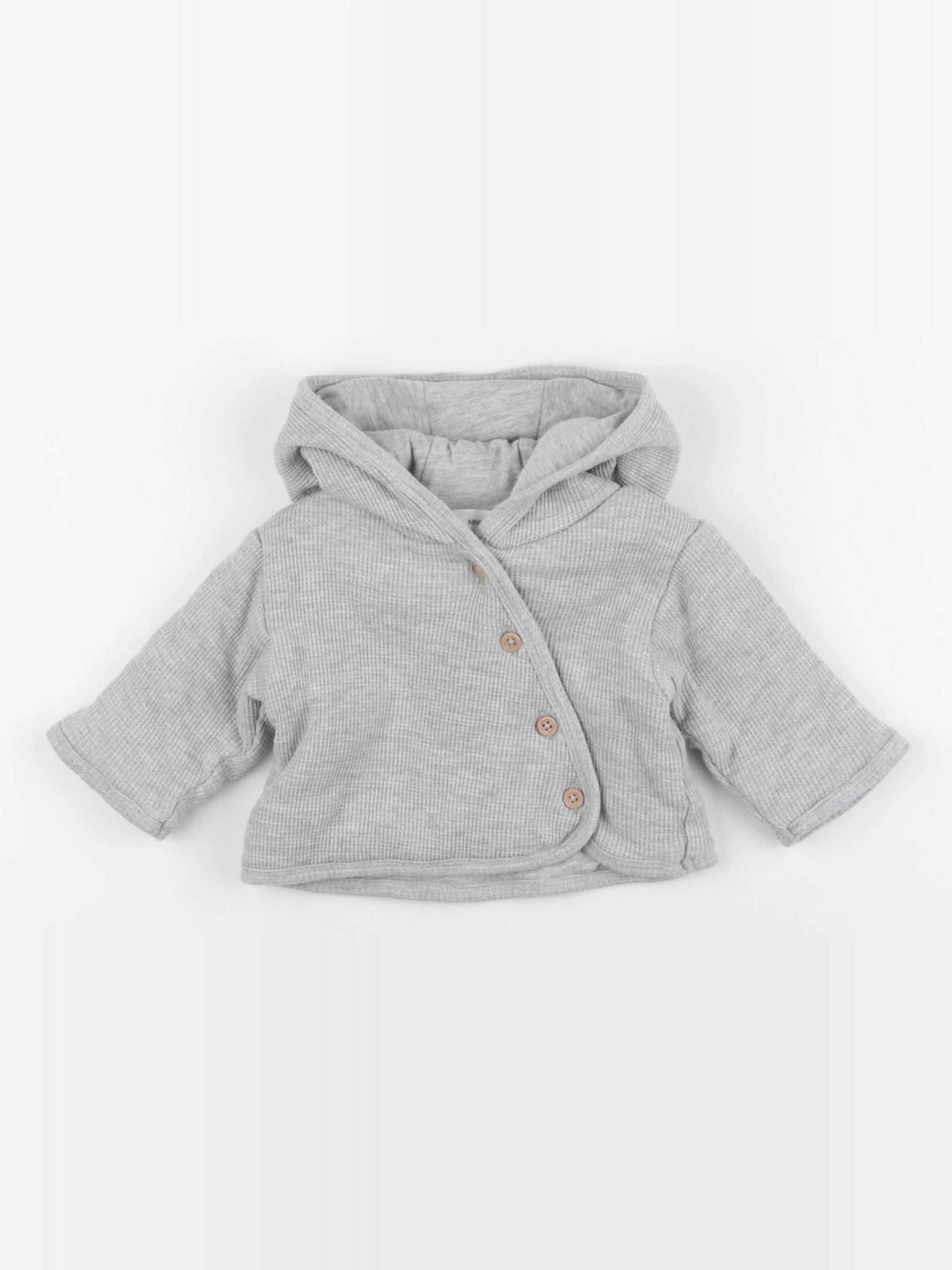 Mango - veste doublé gris - 1/3 mois